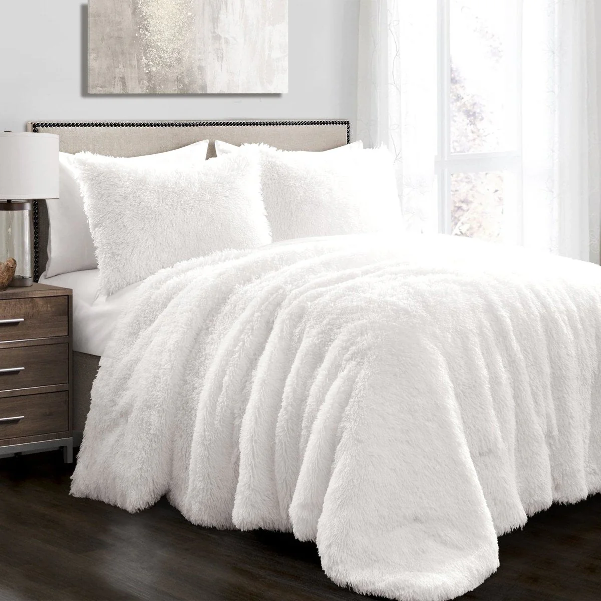 Emma Faux Fur Comforter Set - Image 2