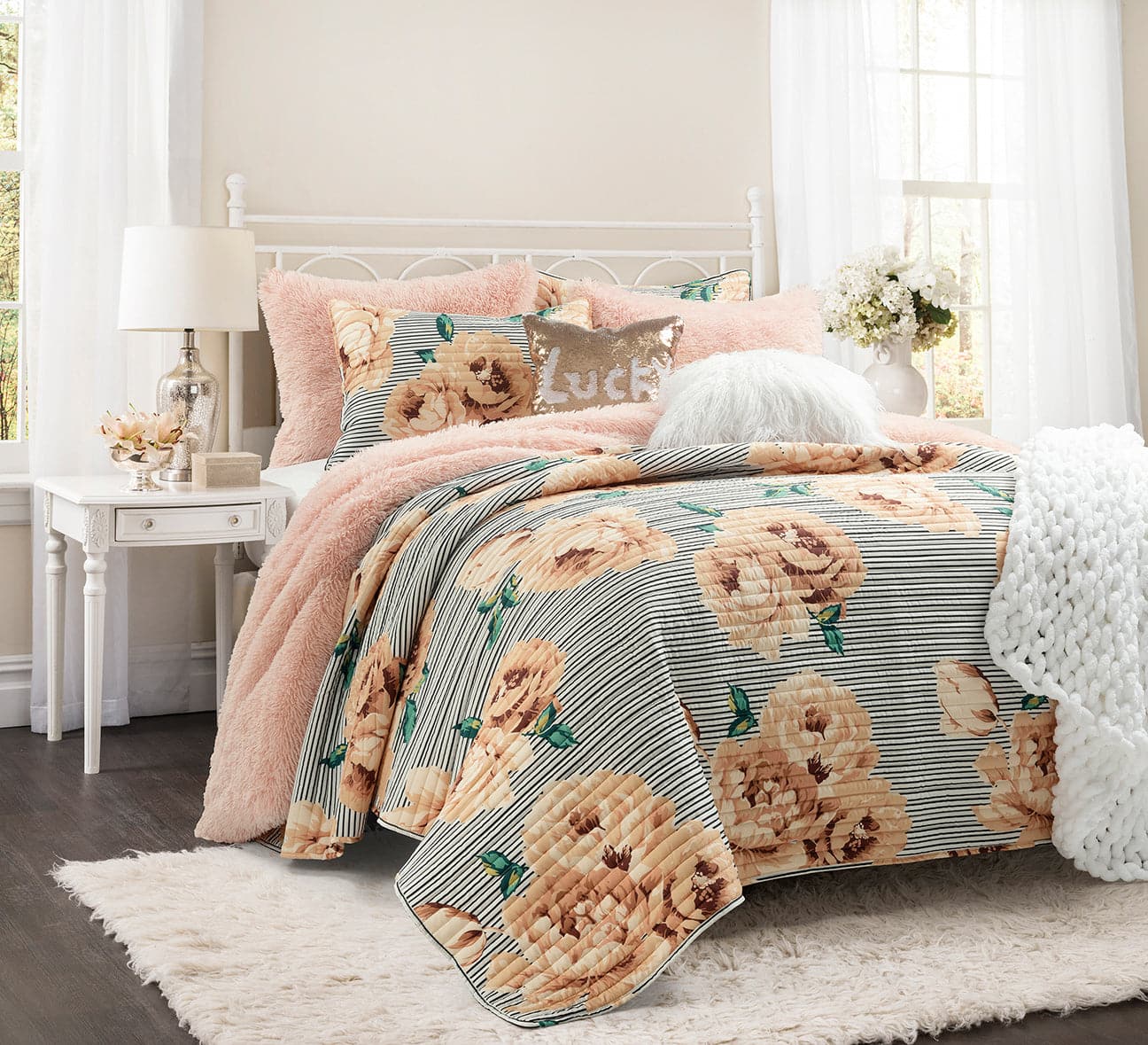 Emma Faux Fur Comforter Set - Image 25