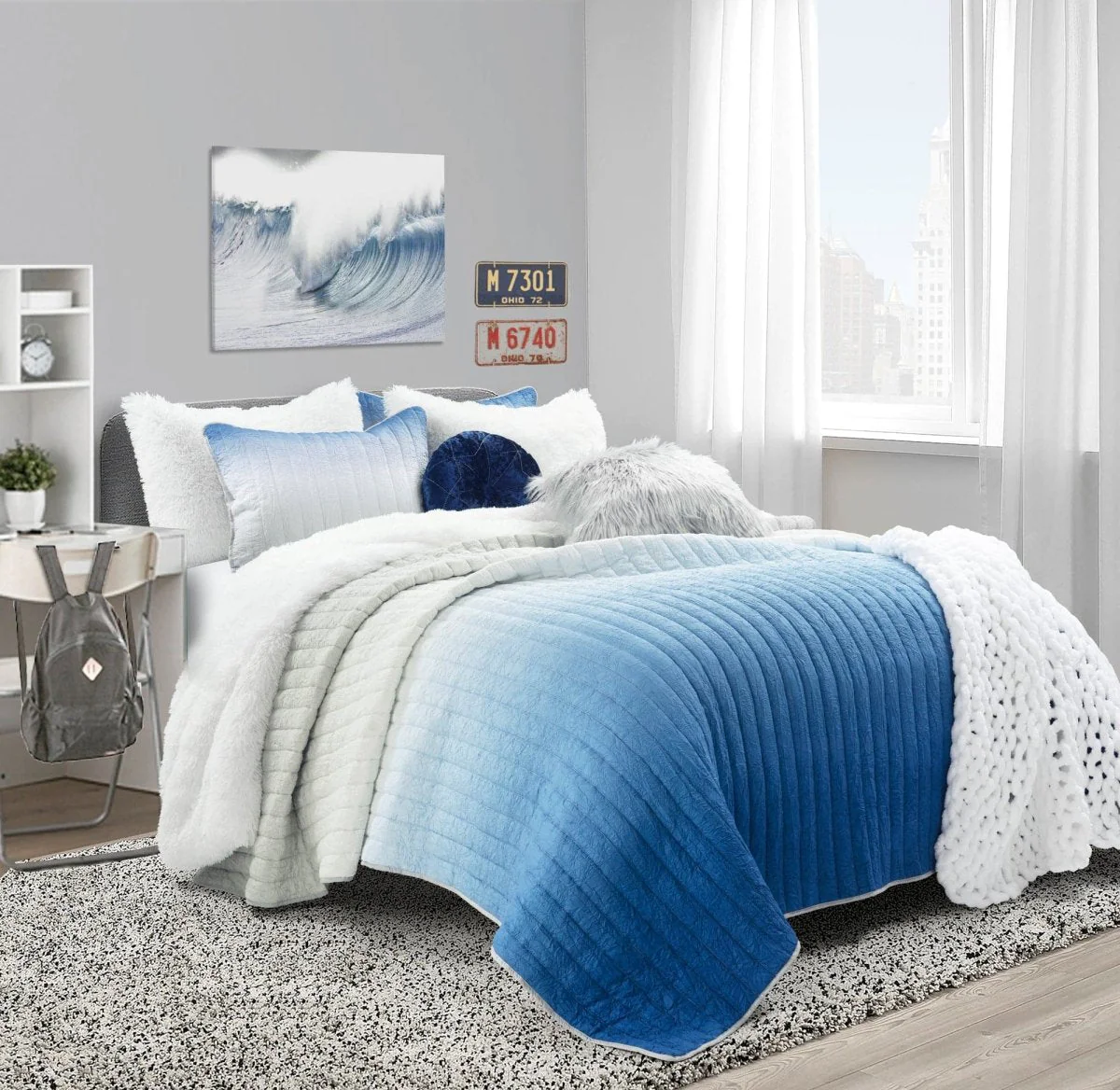 Emma Faux Fur Comforter Set - Image 32