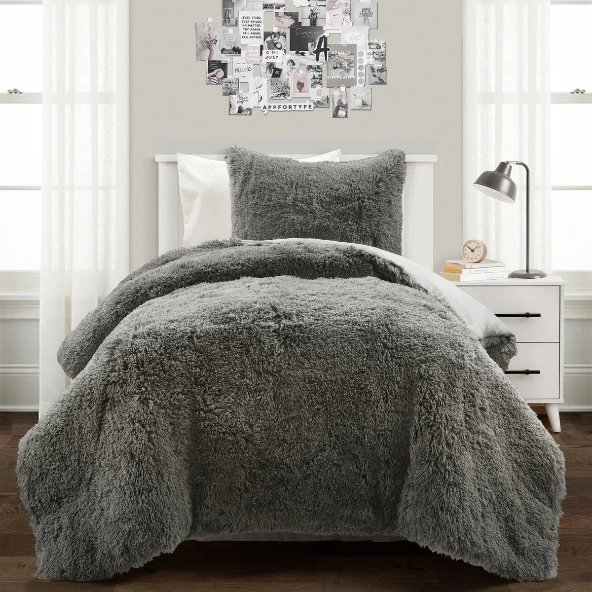 Emma Faux Fur Comforter Set - Image 36