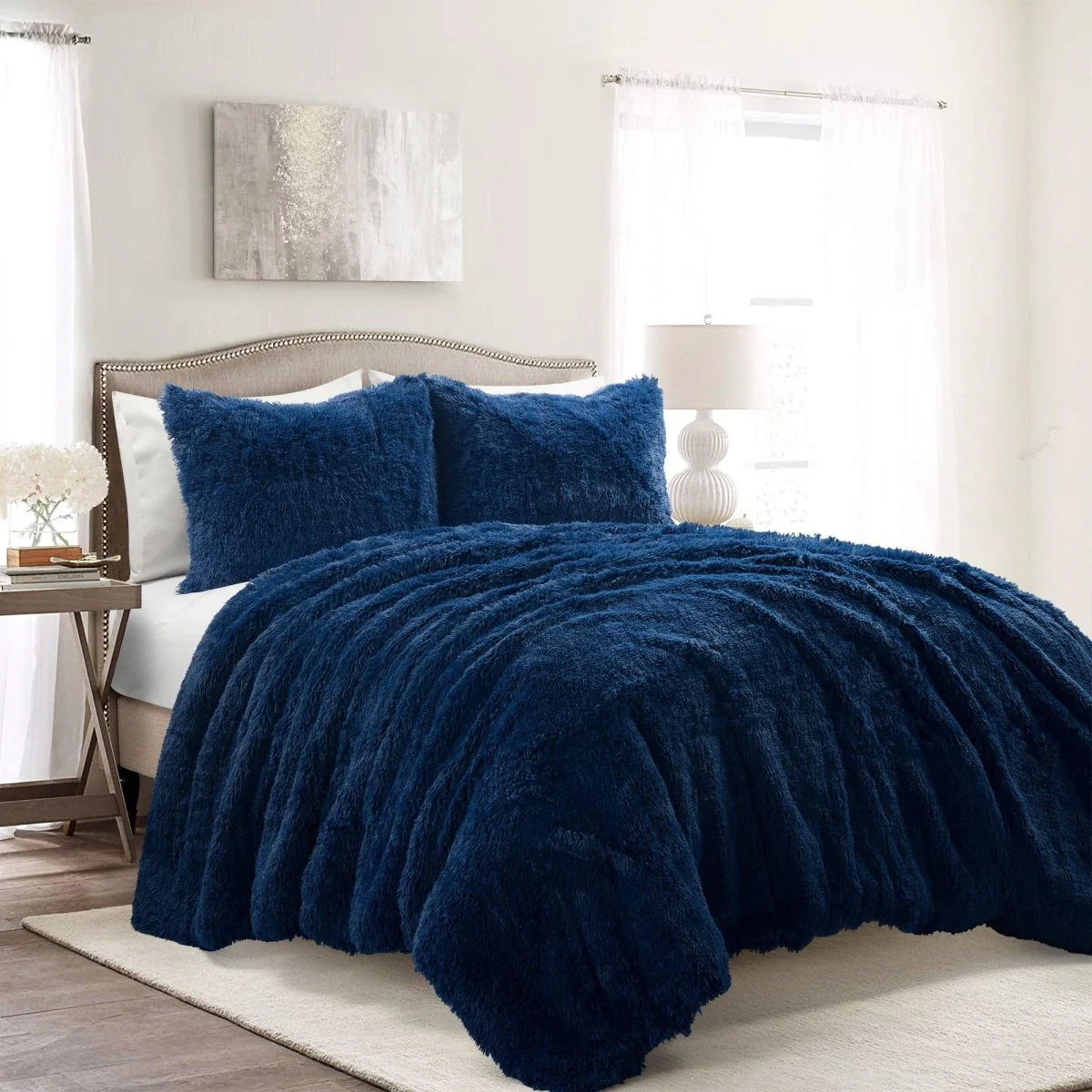 Emma Faux Fur Comforter Set - Image 5