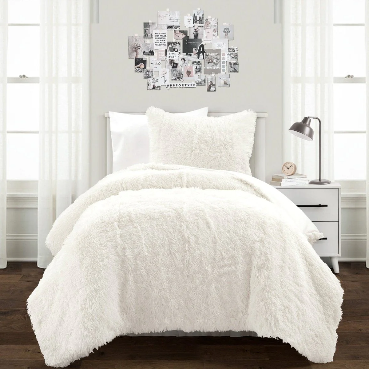 Emma Faux Fur Comforter Set - Image 7