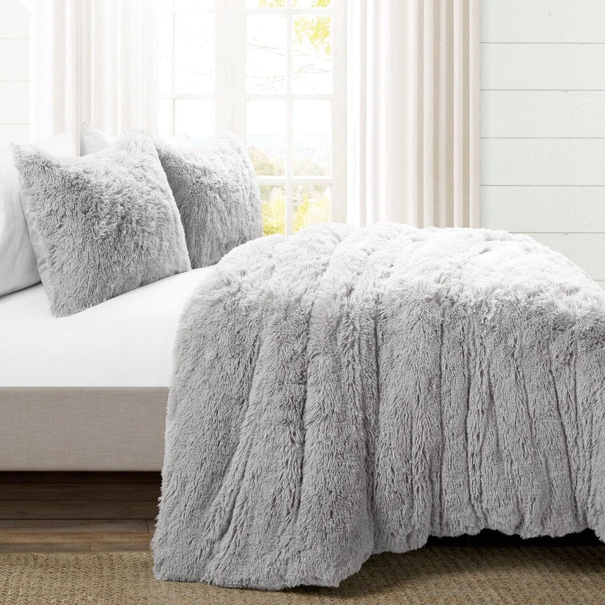 Emma Faux Fur Duvet Cover 3 Piece Set - Image 9