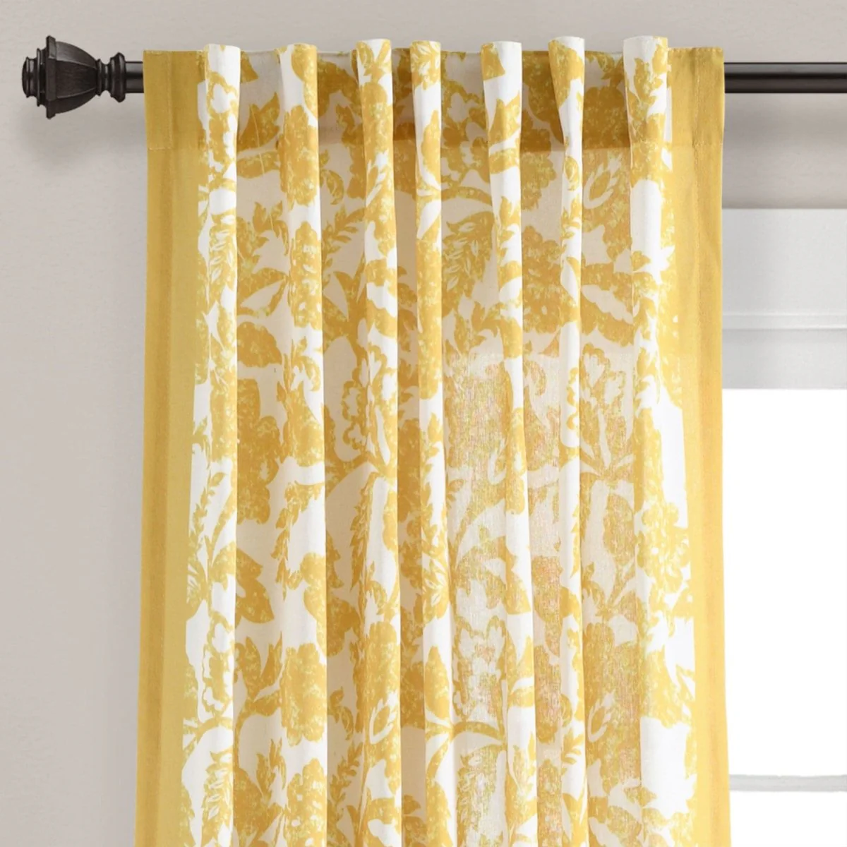 Emma Textured Jacobean Window Curtain Panel - Image 2