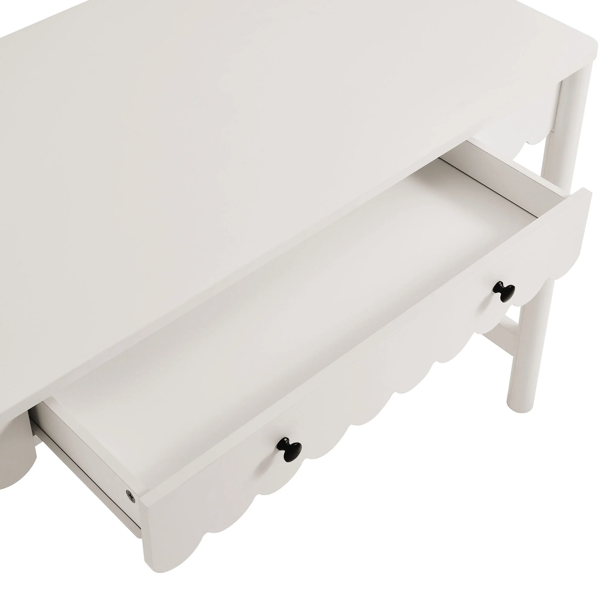 Emmeline 1-Drawer Scallop Writing Desk by Modway - Image 8