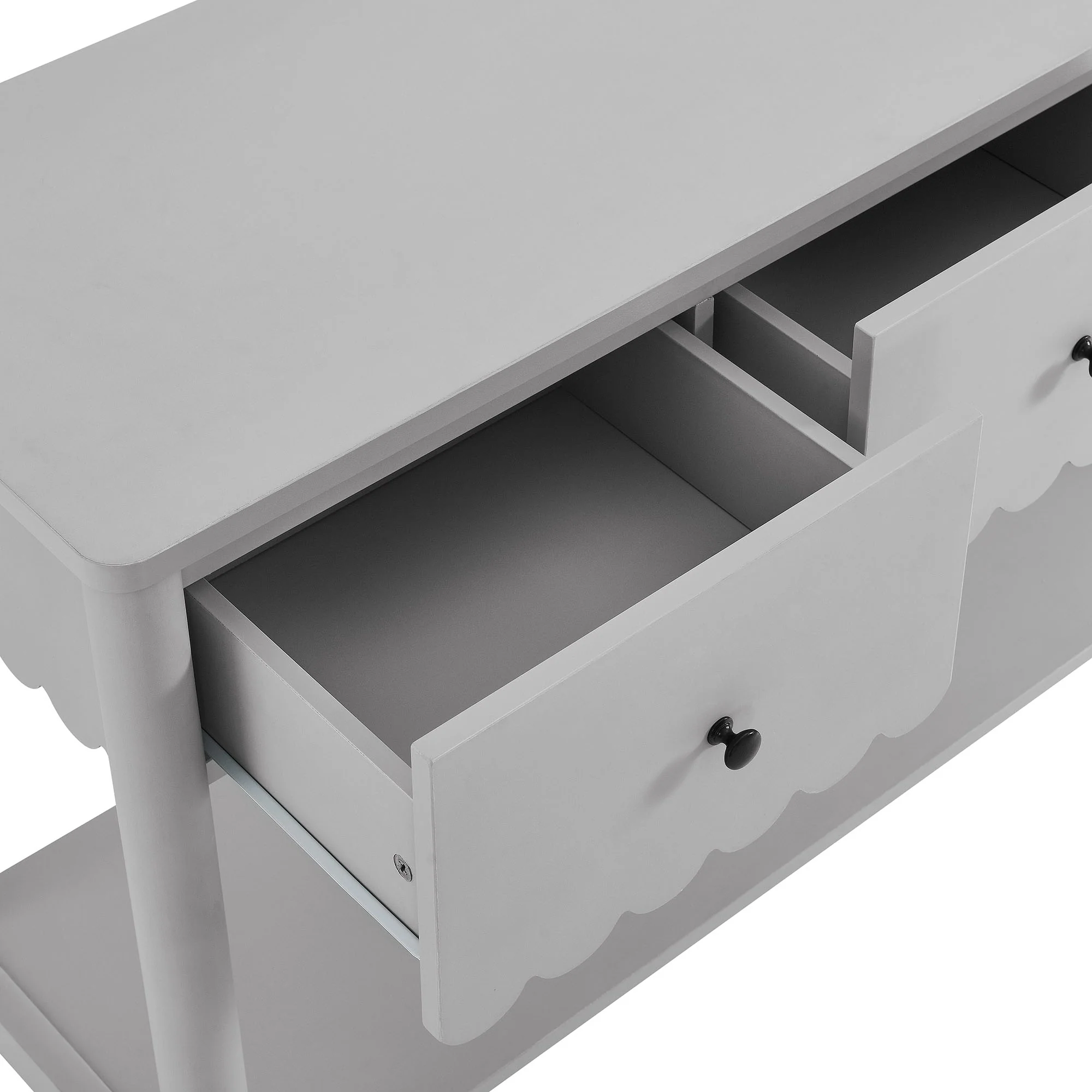Emmeline 3-Drawer Scalloped Console Table by Modway - Image 10