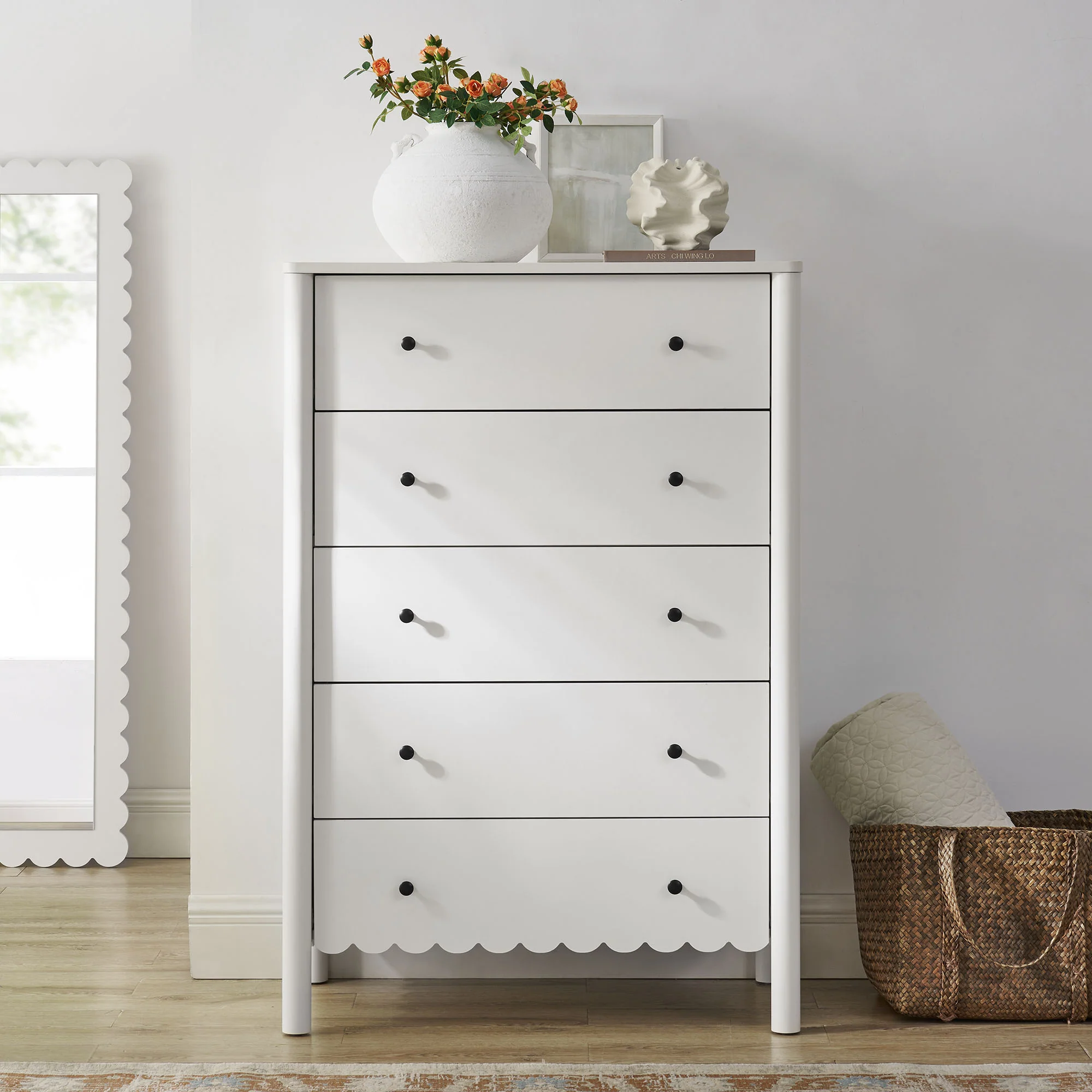 Emmeline Scalloped 5-Drawer Chest by Modway - Image 7
