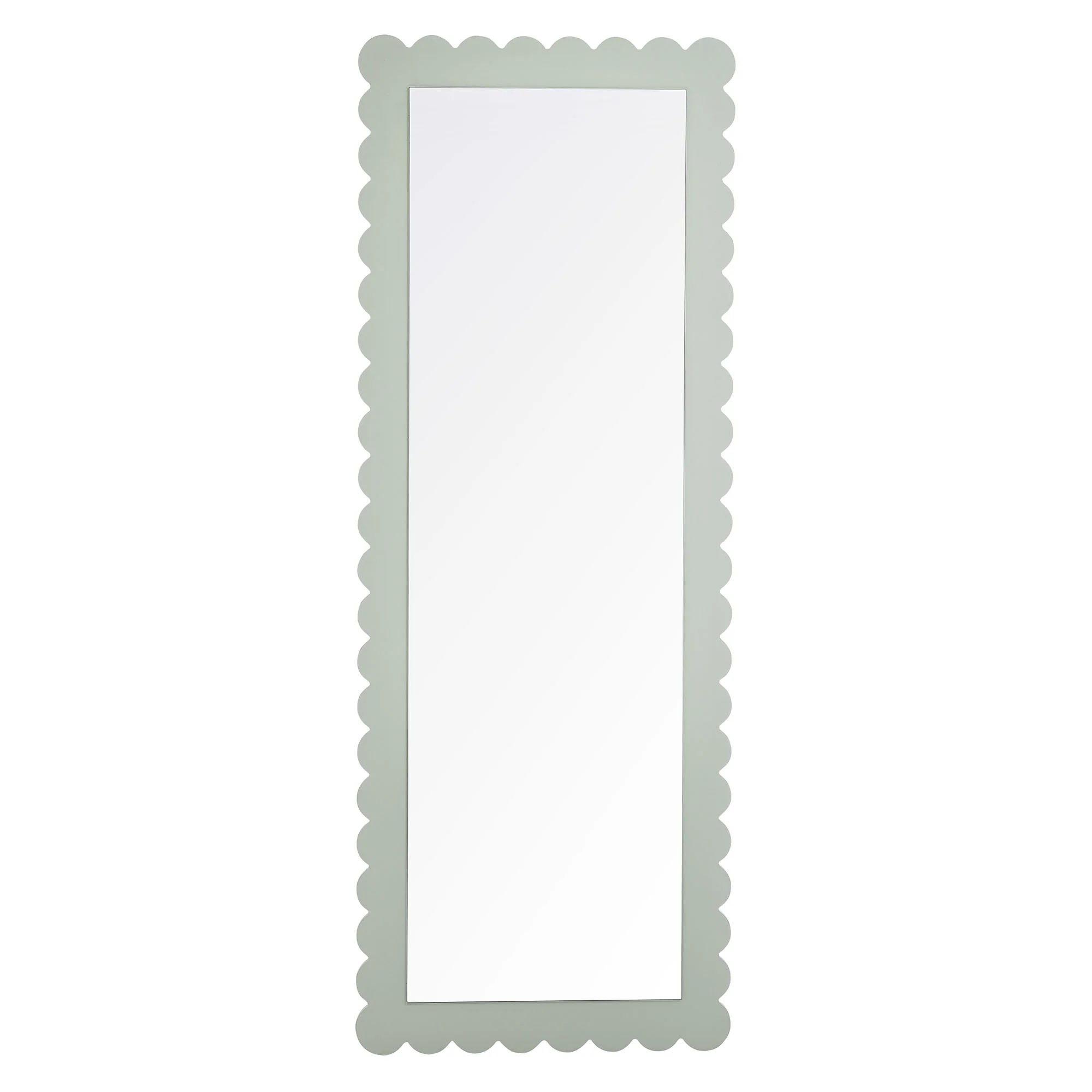 Emmeline Scalloped Rectangle Floor Mirror by Modway - Image 15