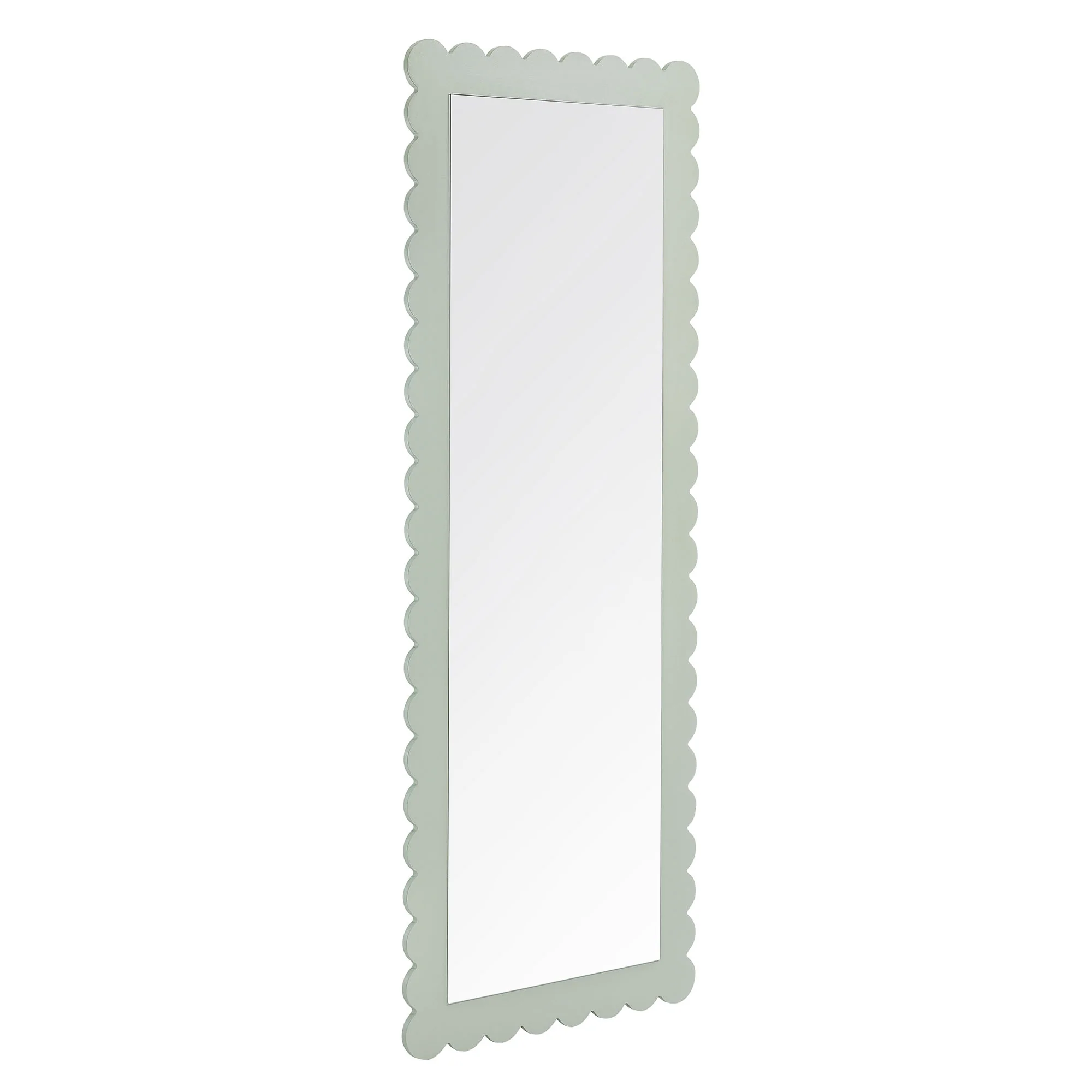 Emmeline Scalloped Rectangle Floor Mirror by Modway - Image 21