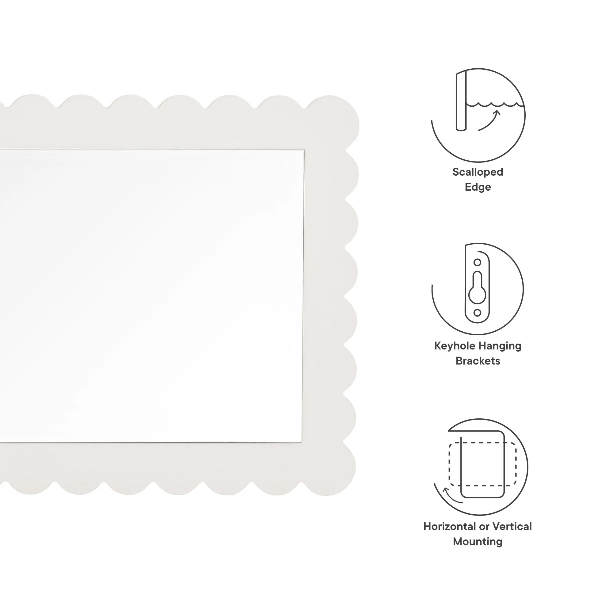 Emmeline Scalloped Rectangle Wall Mirror by Modway - Image 19