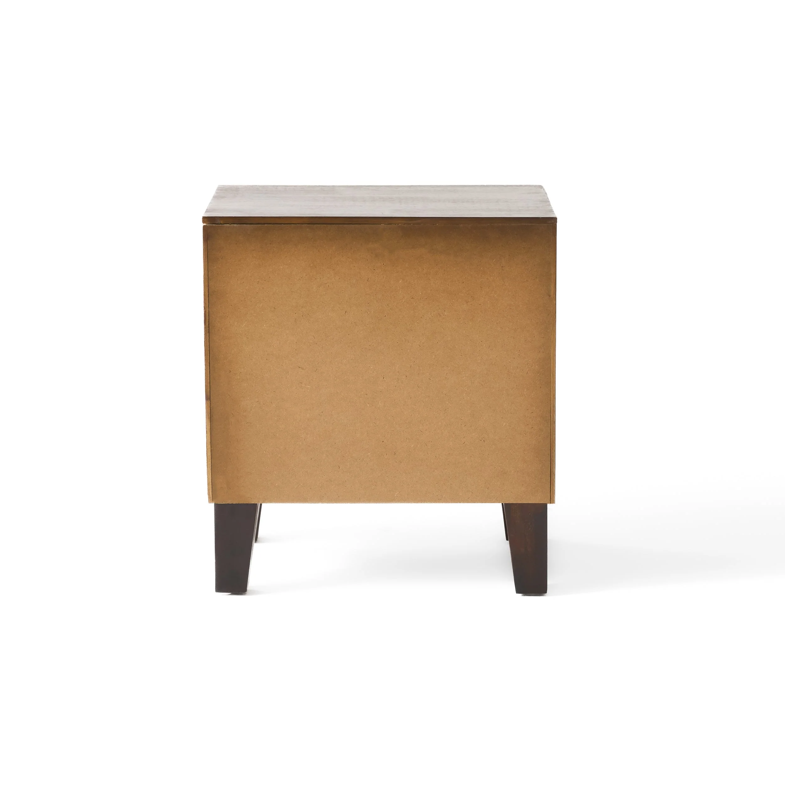 End Table in Brown Acacia Wood with Storage Drawer and Shelf - Image 8