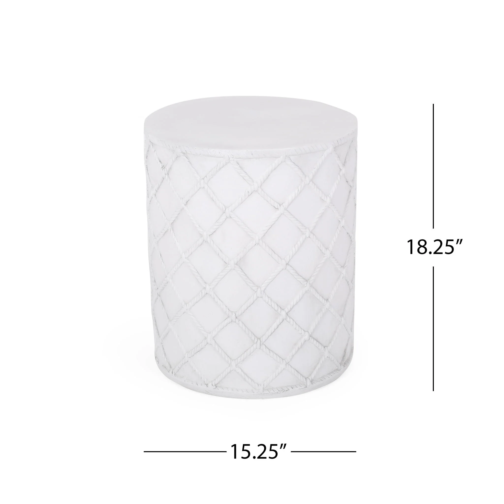 End Table, Outdoor - Antique White - Image 3