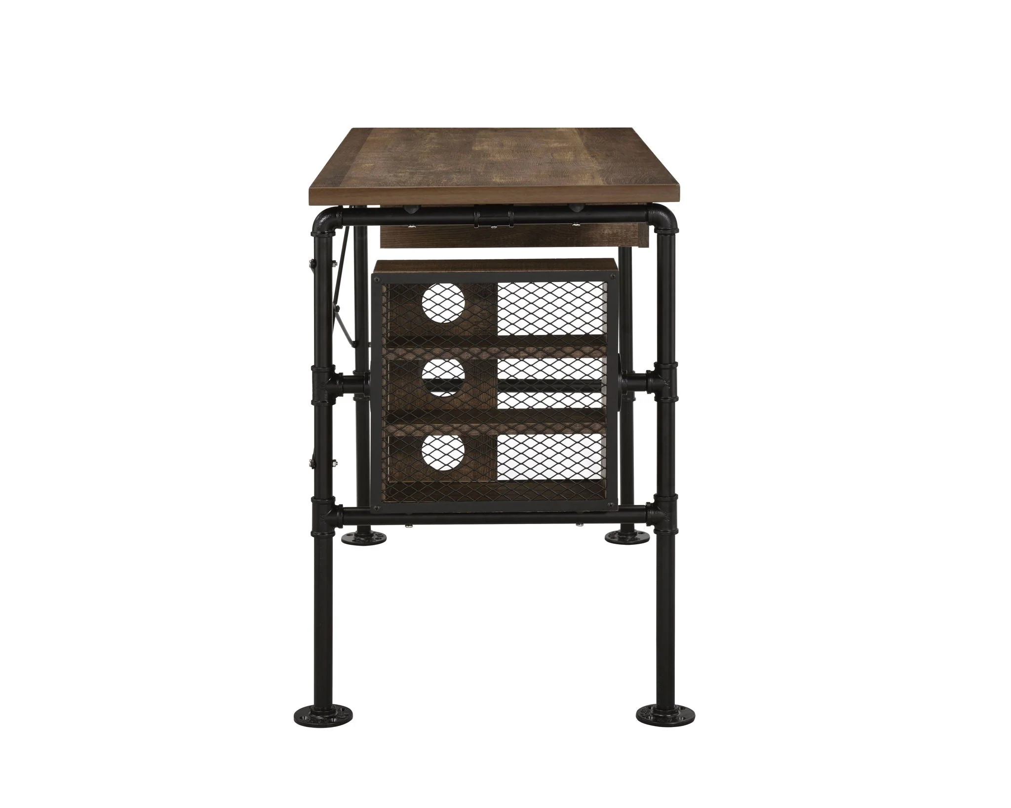 Endang - Writing Desk - Weathered Oak / Black - Image 3