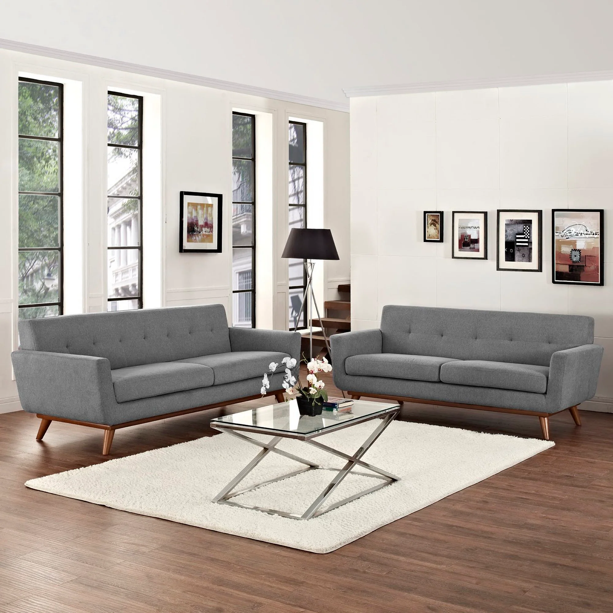 Engage Loveseat and Sofa Set of 2 by Modway - Image 7