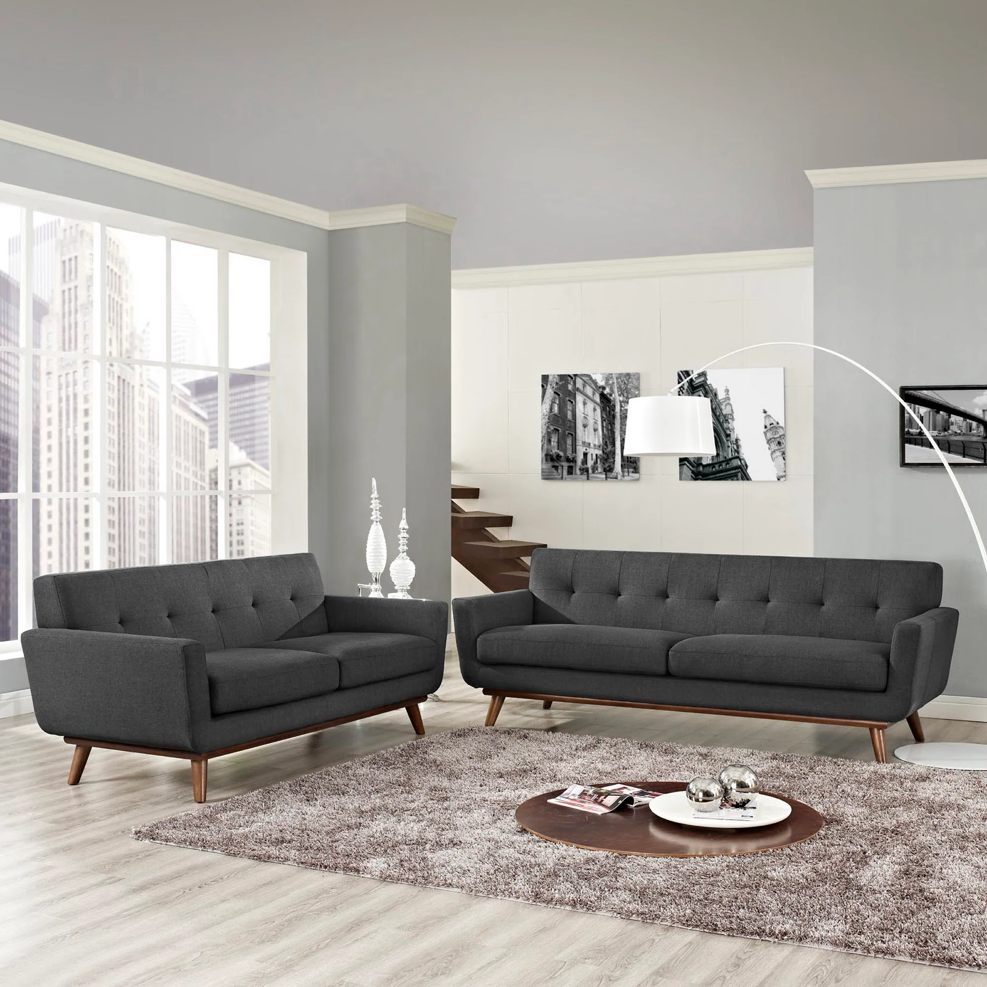 Engage Loveseat and Sofa Set of 2 by Modway - Image 9