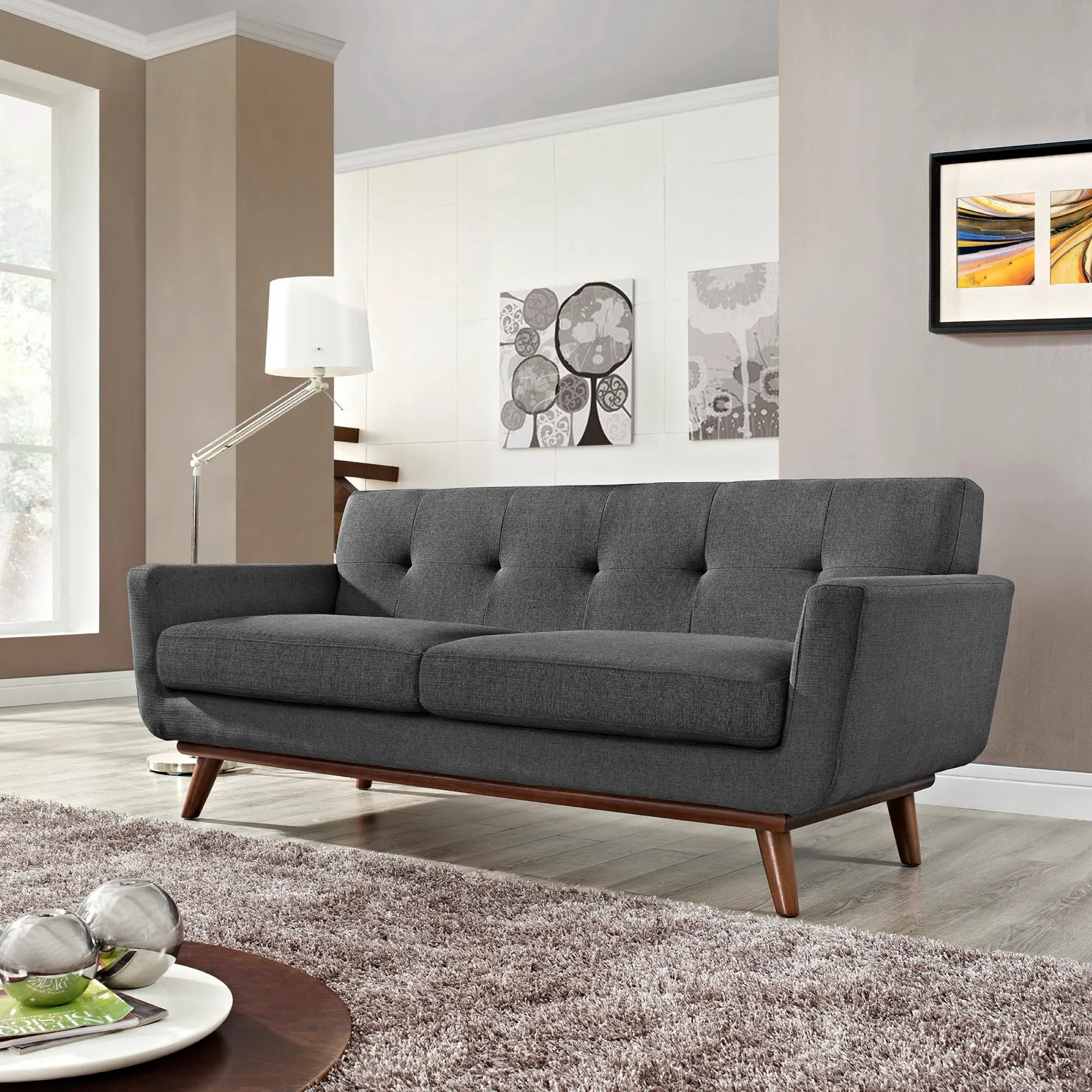 Engage Upholstered Fabric Loveseat by Modway - Image 4