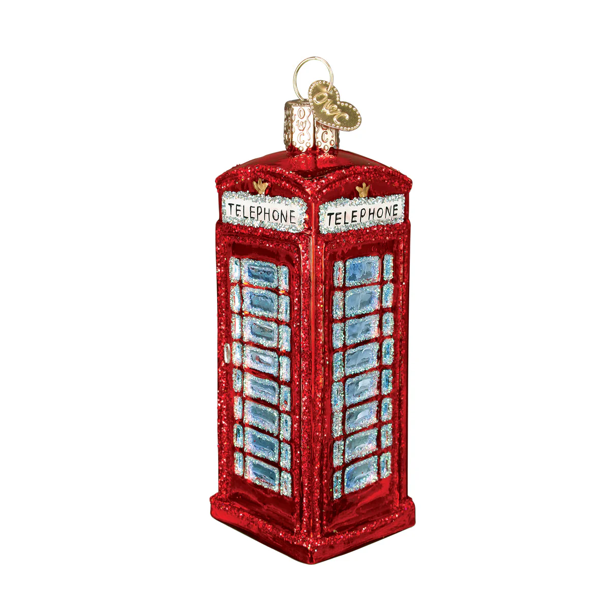 English Phonebooth Glass Ornament - Image 3