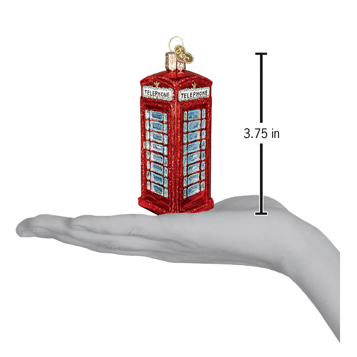 English Phonebooth Glass Ornament - Image 4