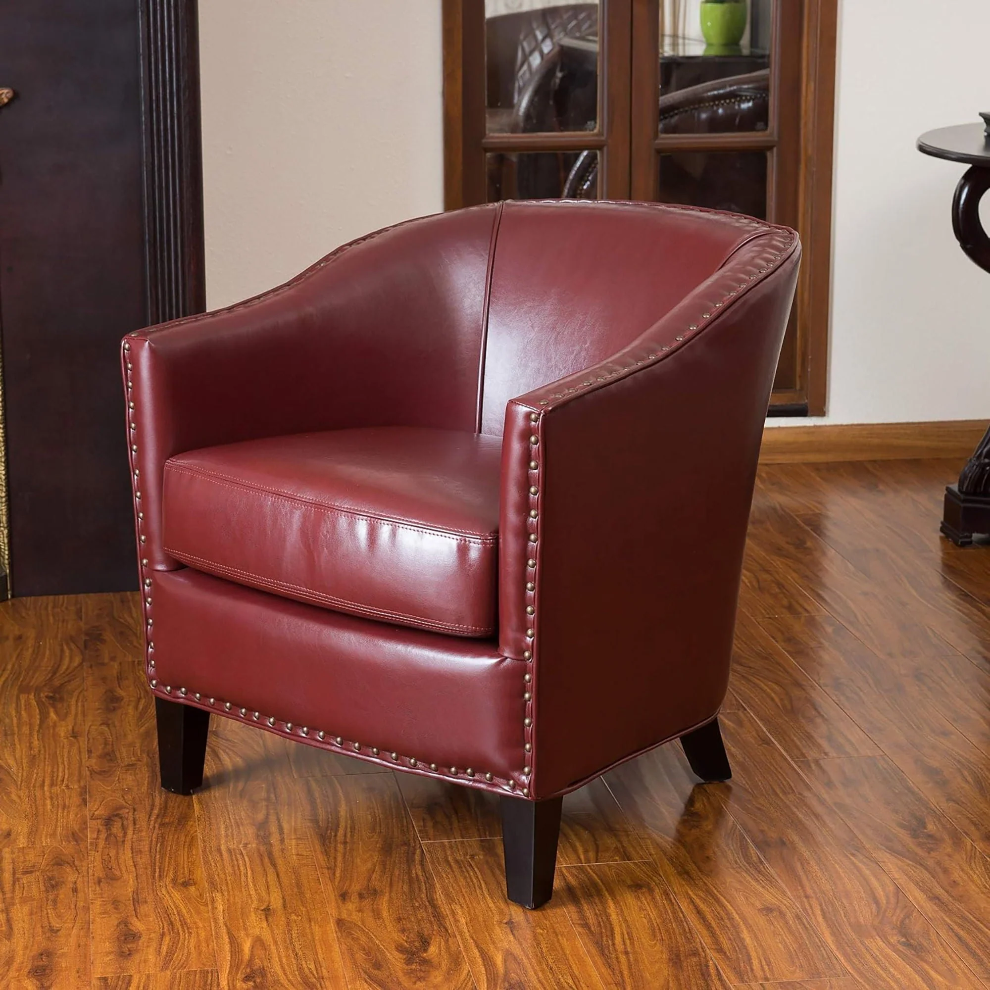 Enigmatica Upholstered Club Chair with Nailhead Trim - Image 4