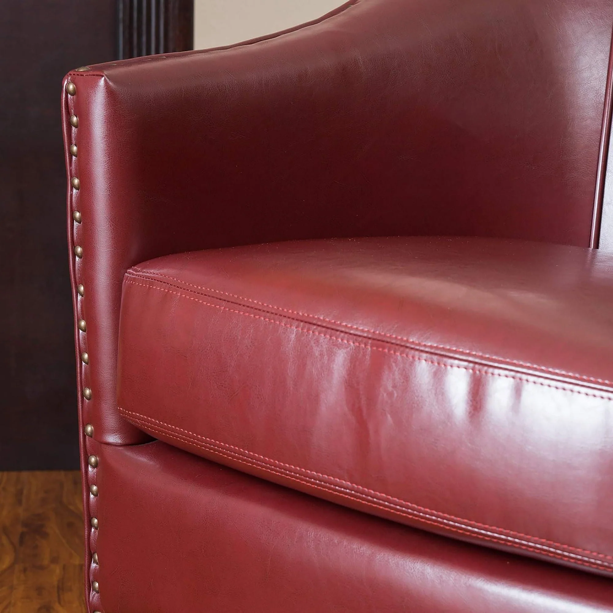 Enigmatica Upholstered Club Chair with Nailhead Trim - Image 7