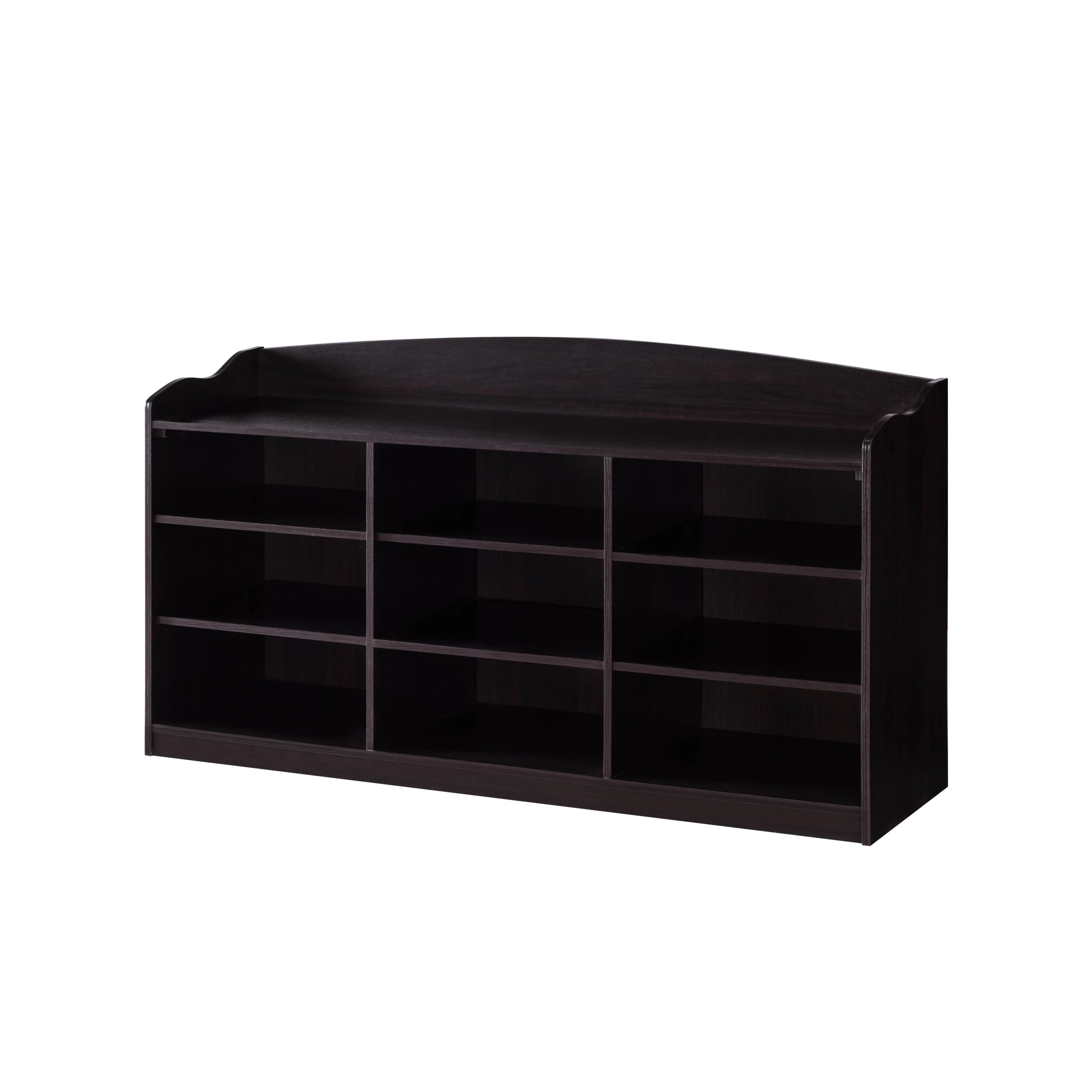 Entryway Shoe Bench Open Shelve Shoe Rack Fits 18 Pairs of Shoes Red Cocoa - Image 2