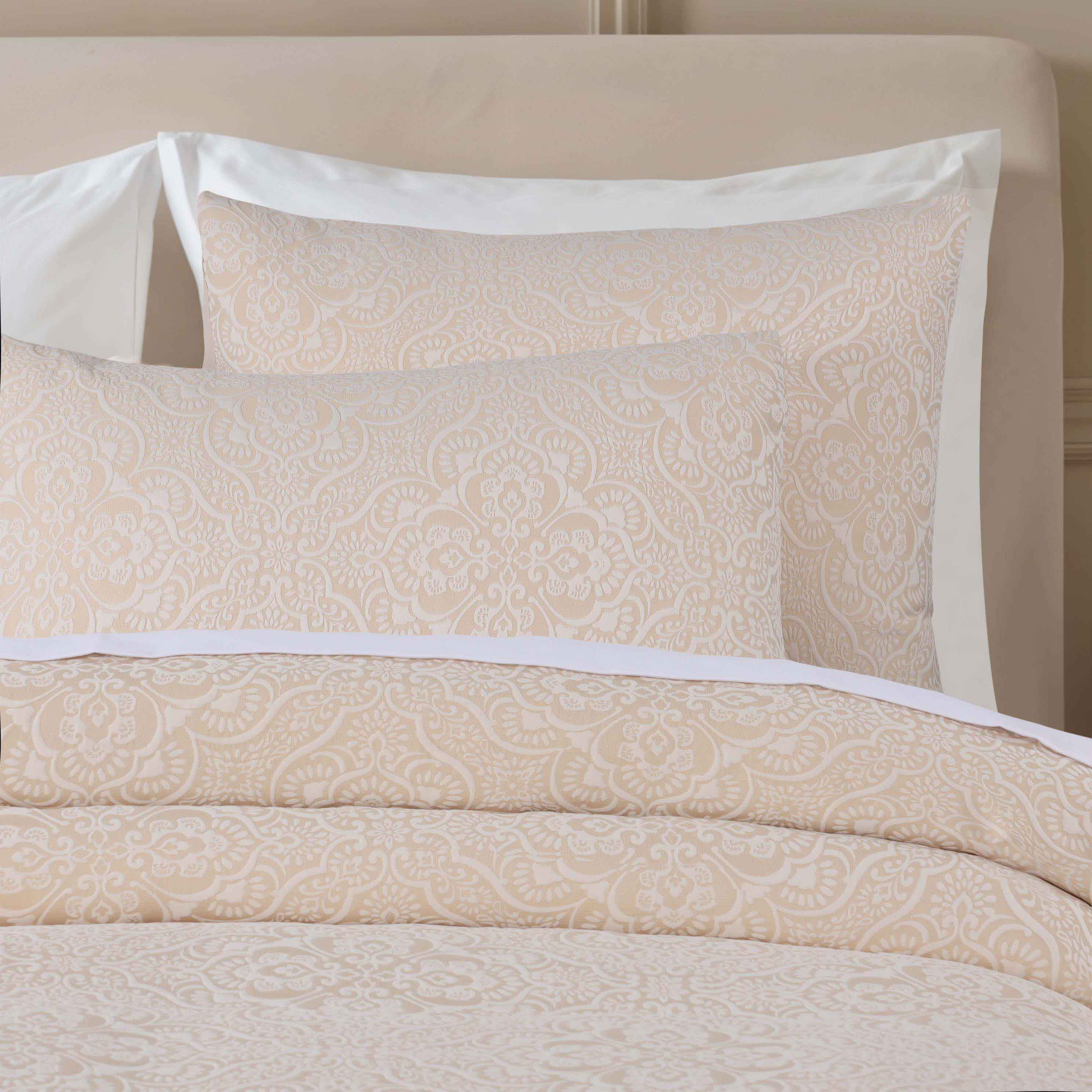 Enzy Medium Weight Floral Matelasse 3 Piece Bedspread Pillow Sham Set - Image 14