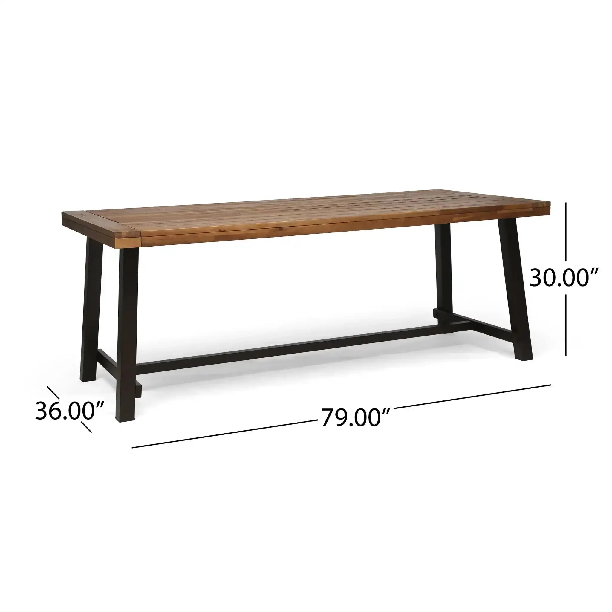Equilibrium - Outdoor Dining Table With Wooden Frame And Slat Top - Image 10