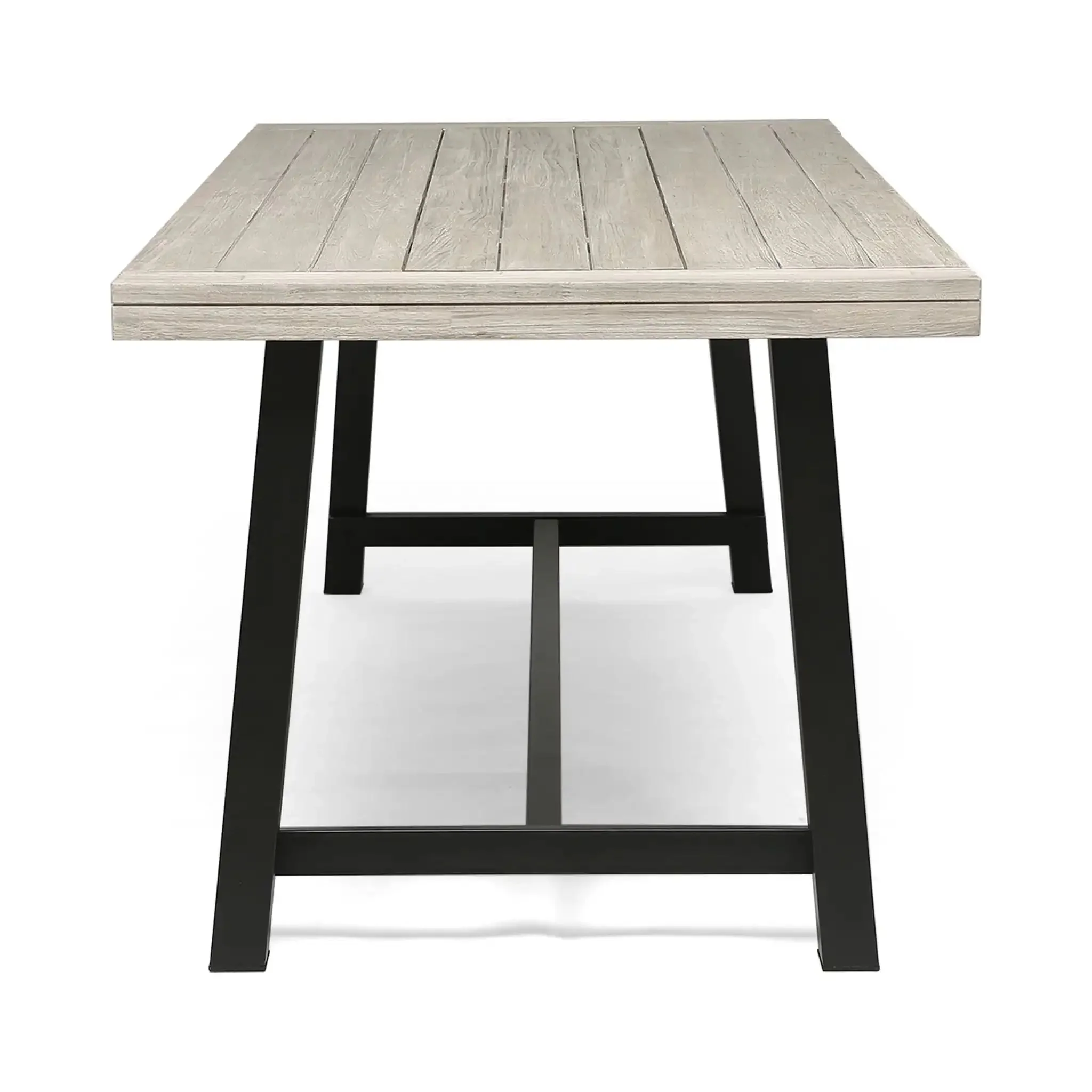 Equilibrium - Outdoor Dining Table With Wooden Frame And Slat Top - Image 4