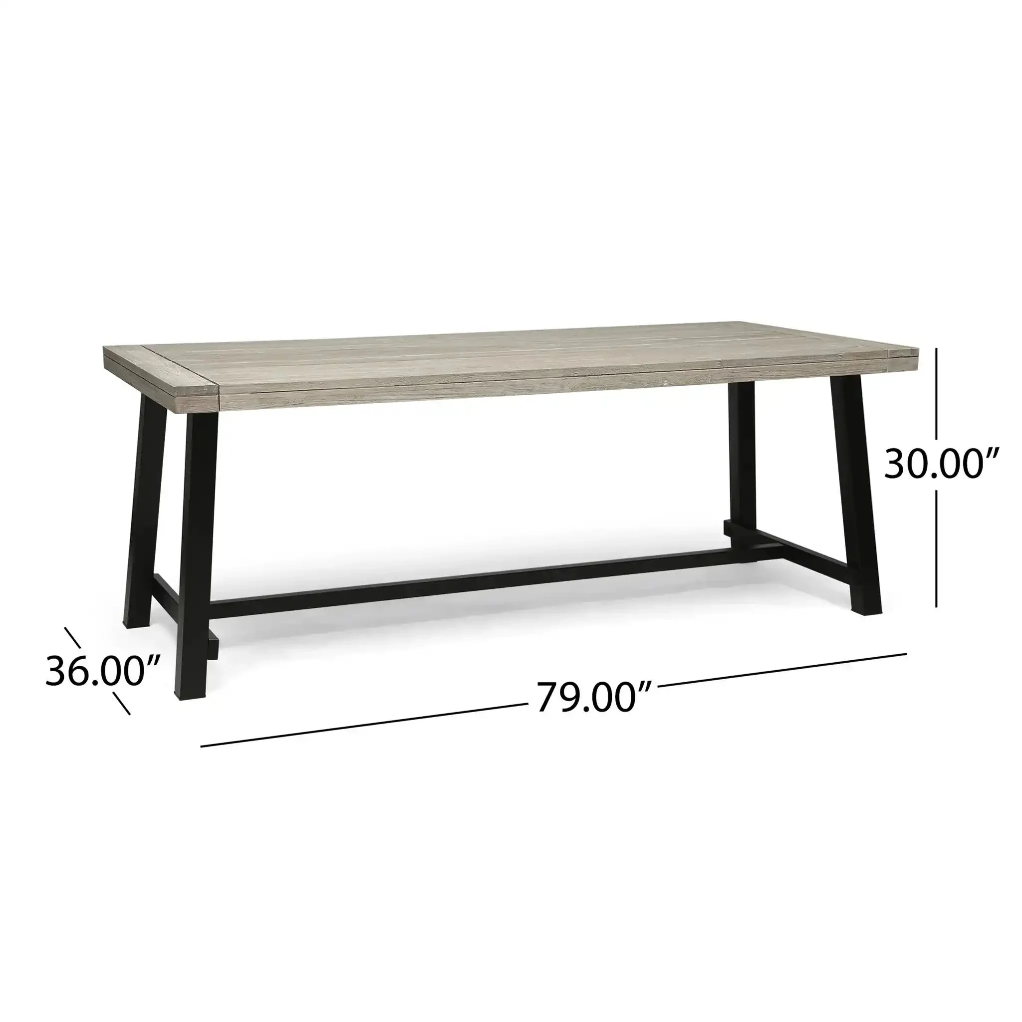 Equilibrium - Outdoor Dining Table With Wooden Frame And Slat Top - Image 8