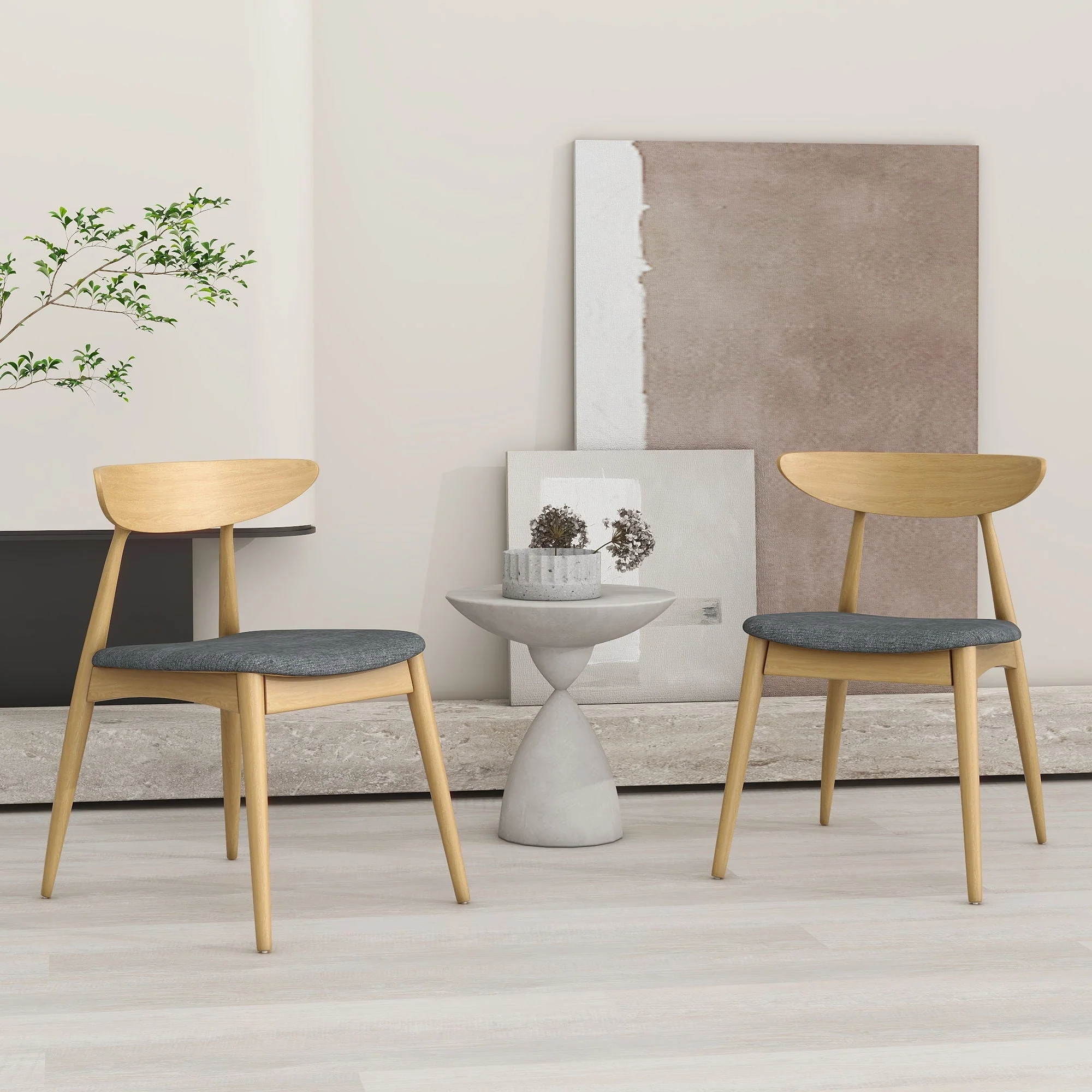 Ergonomic Back Dining Chairs (Set of 2) - Image 6