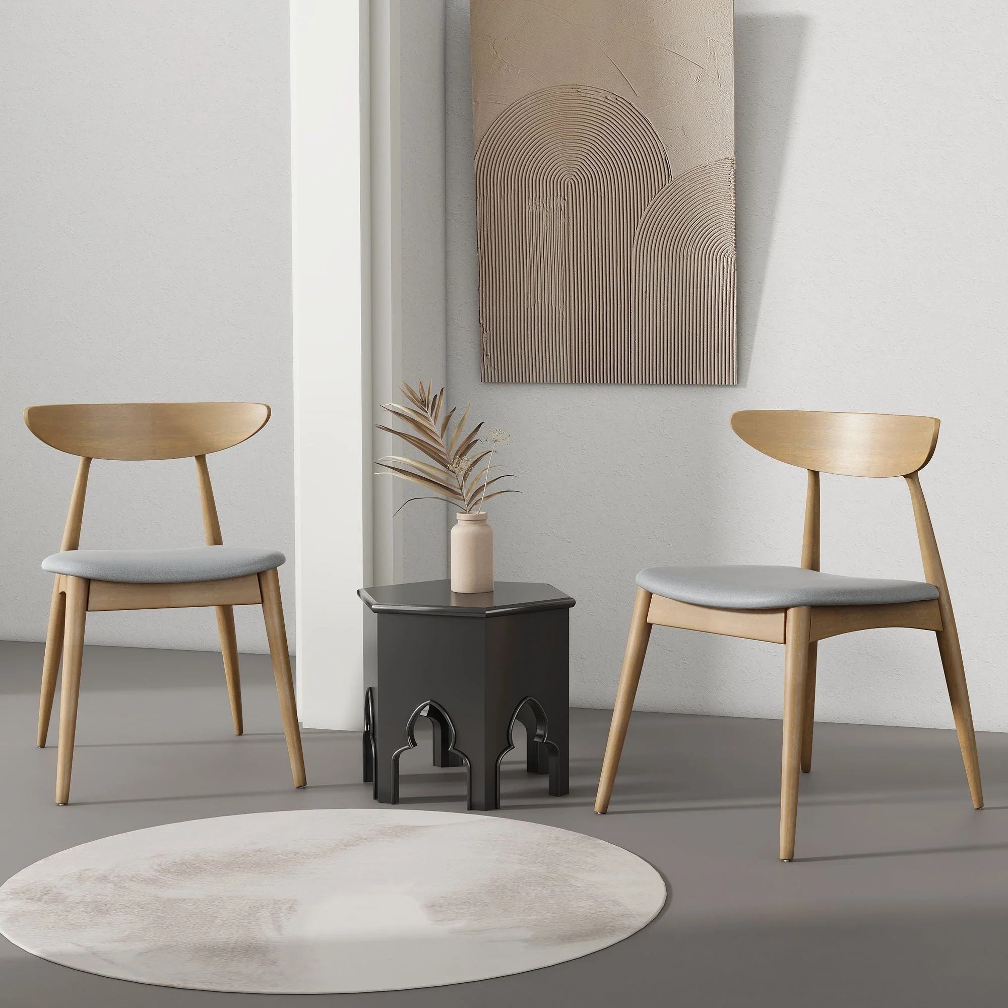 Ergonomic Back Dining Chairs (Set of 2) - Image 8