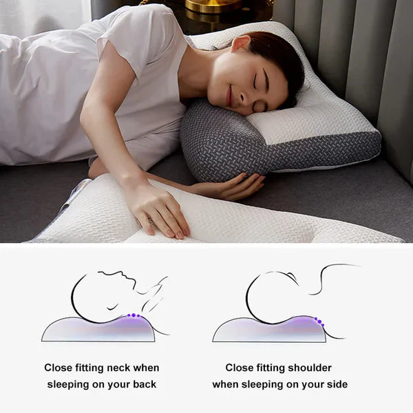 Ergonomic Cervical Neck Support Pillow Orthopedic Contour Sleeping Pillow - Image 2