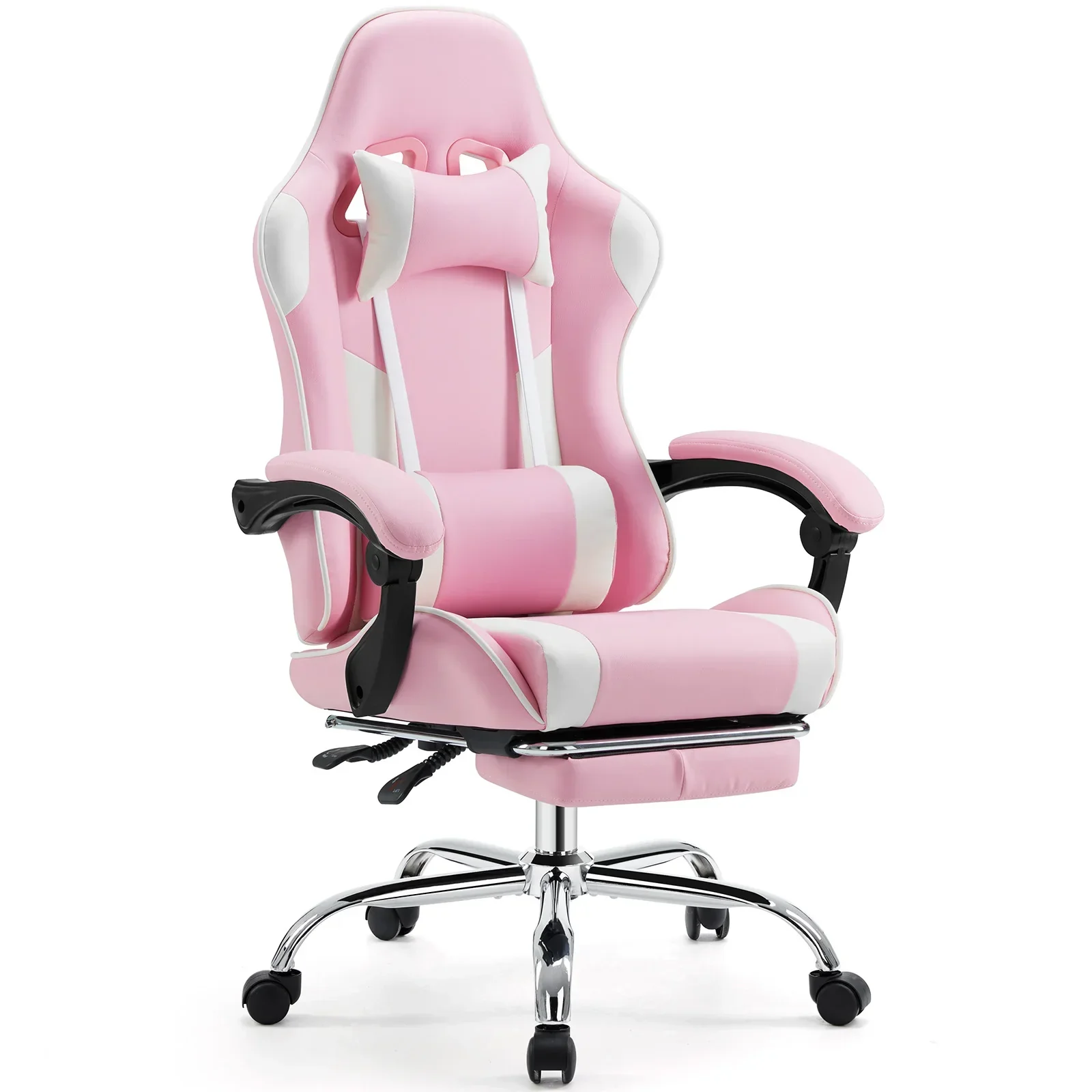 Ergonomic Gaming Chair Adjustable Swivel PU Leather Office Chair Lumbar Headrest - Image 11