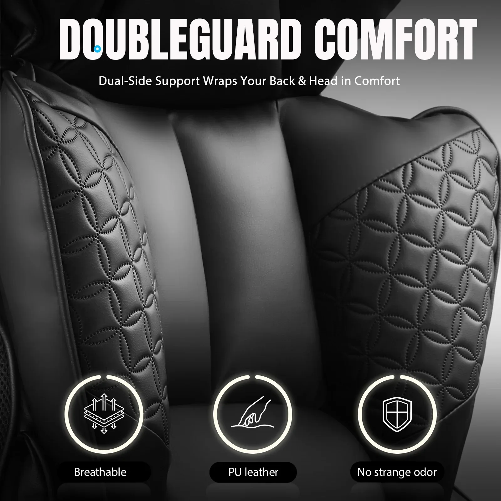 Ergonomic Leather Gaming Chair High Back Office Chair with Footrest - Image 6