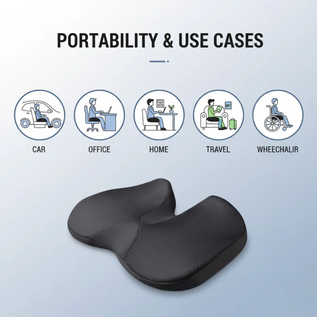 Ergonomic Memory Foam Seat Cushion for Office Chair & Car - Image 6