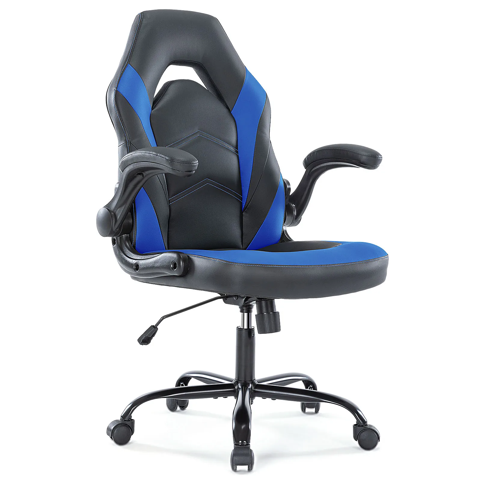 Ergonomic PU Leather Gaming Chair Adjustable Office Desk Chair Flip-Up Armrests - Image 10