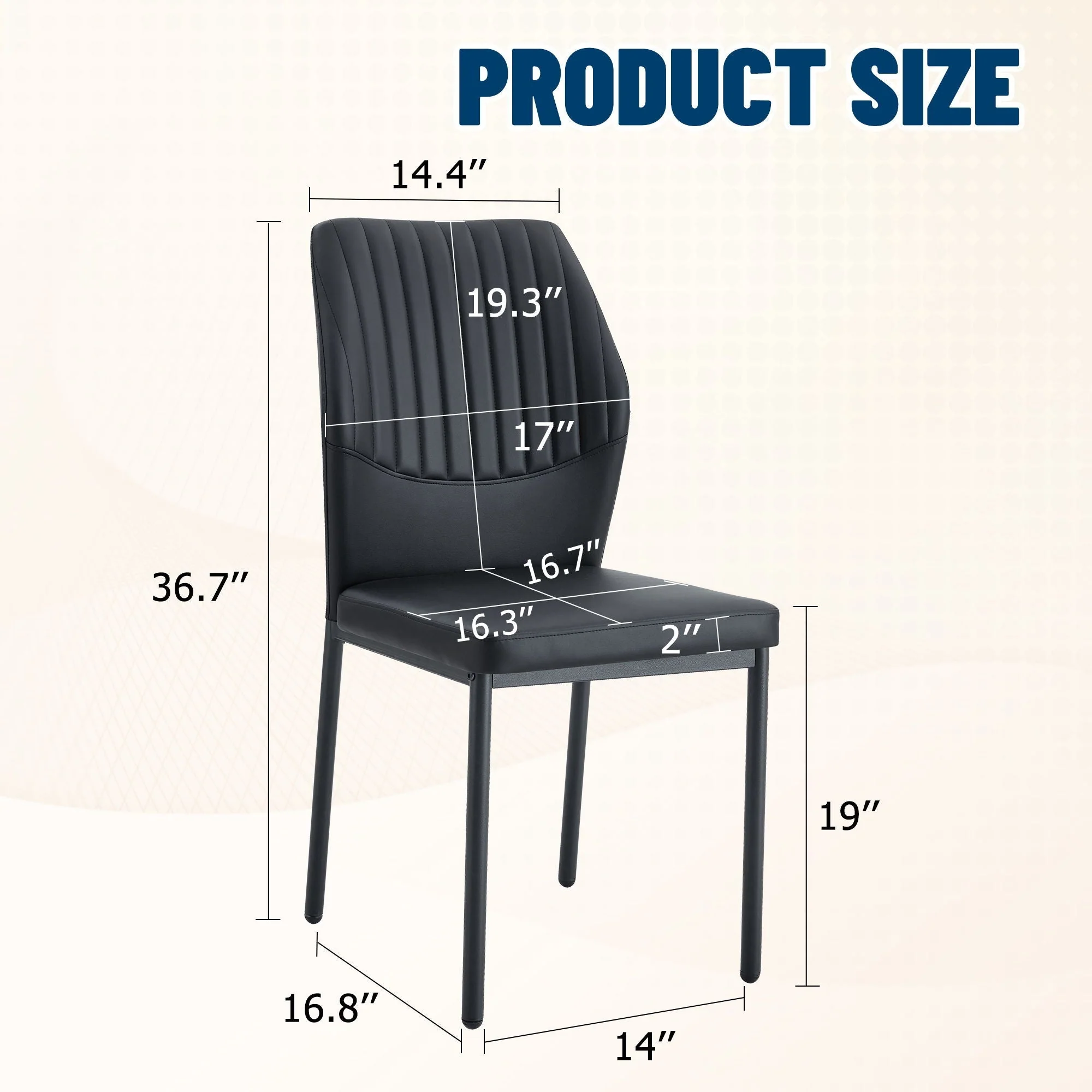 Ergonomic Simple Chair With Metal Leg - Image 10