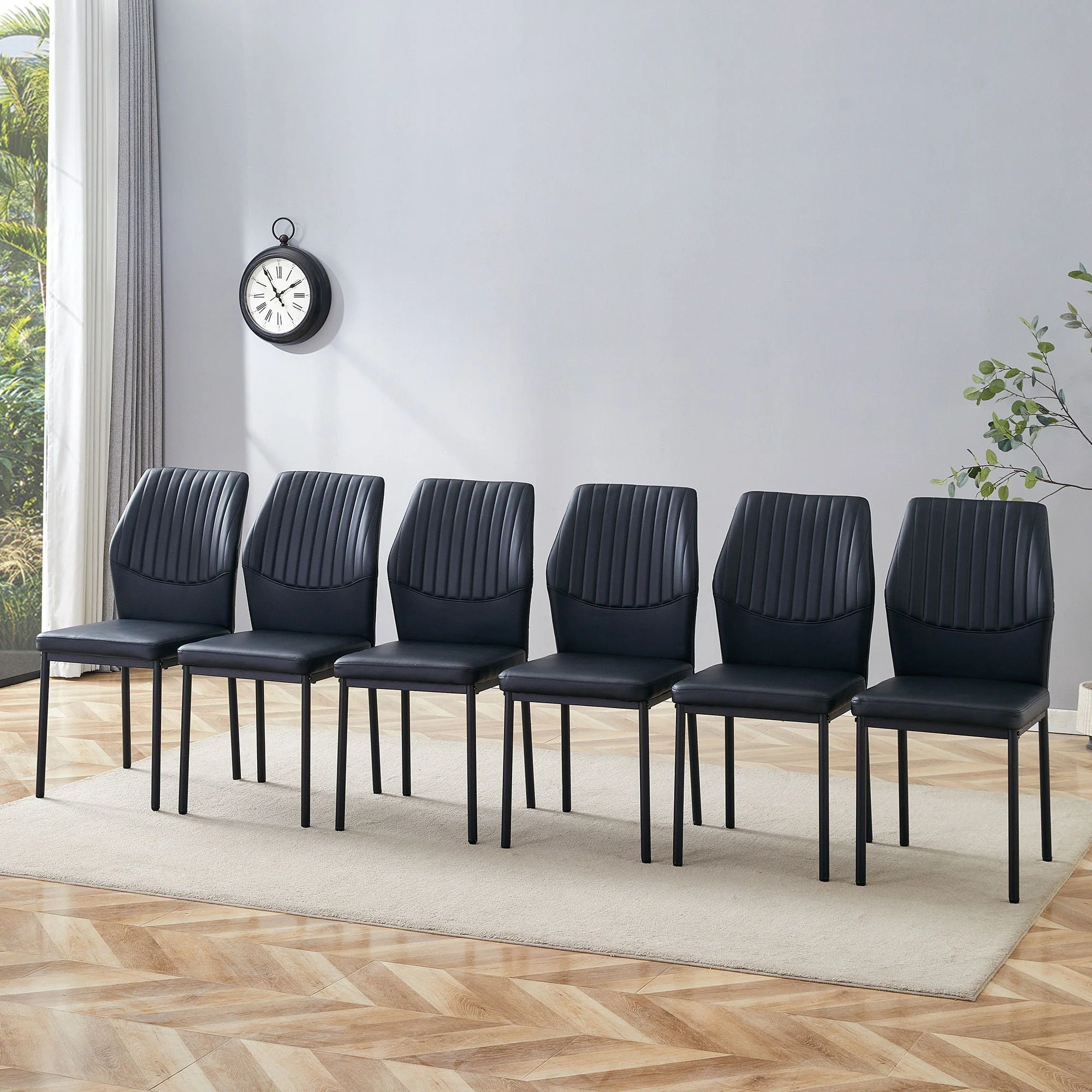 Ergonomic Simple Chair With Metal Leg - Image 3