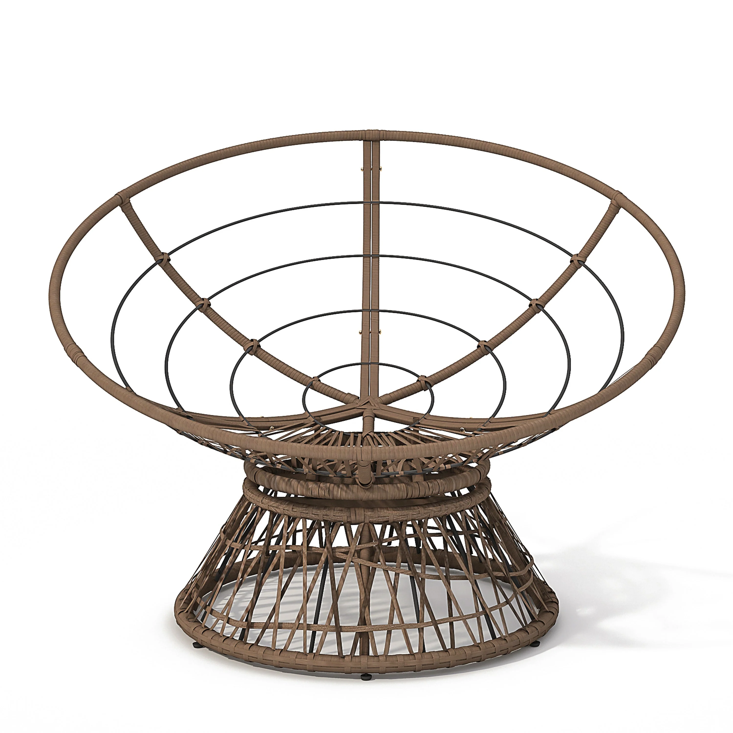 Ergonomic Wicker Chair with Cloud Density Cushion and Swivel - Image 10