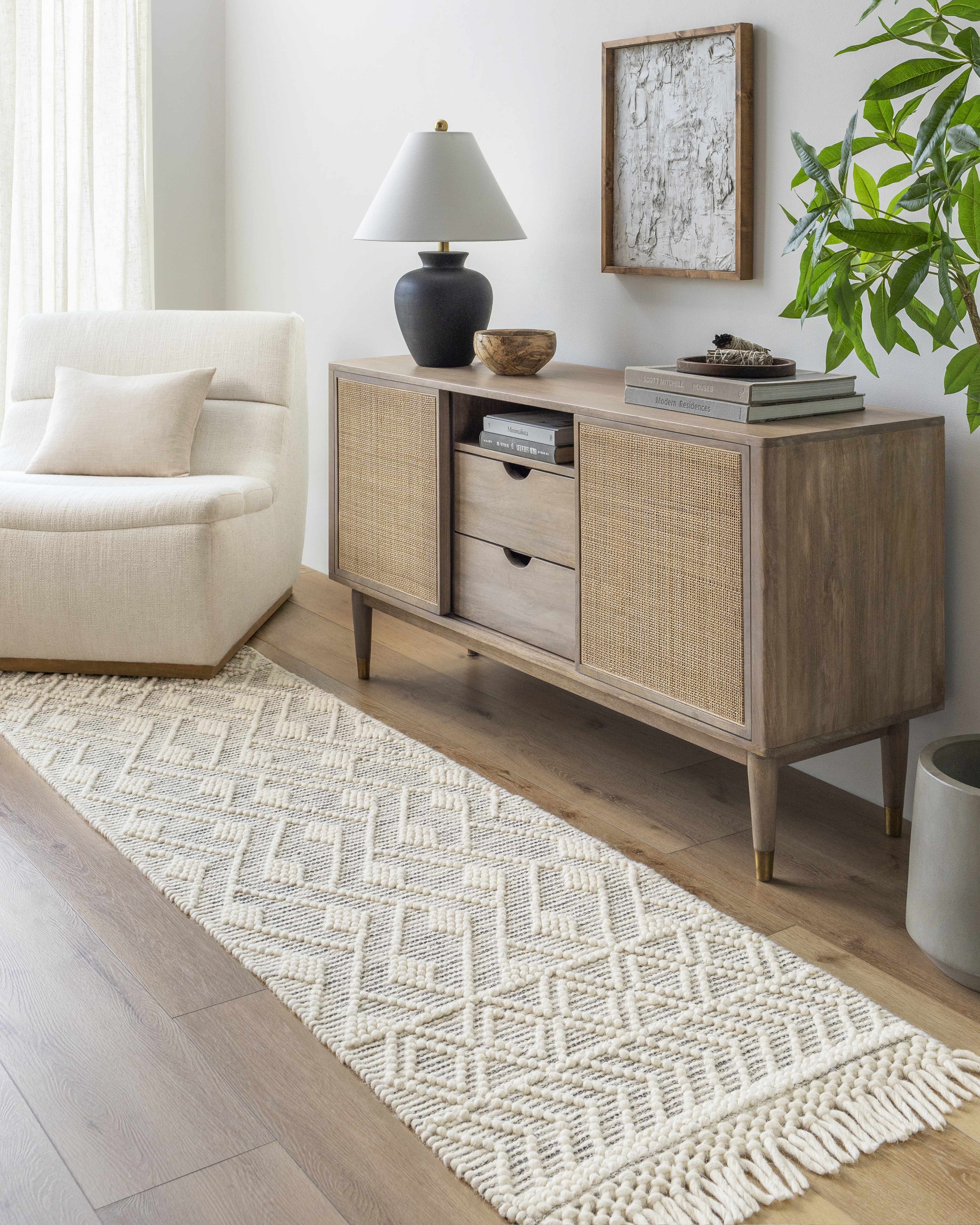 Erica Wool Rug with Tassels - Clearance - Image 10
