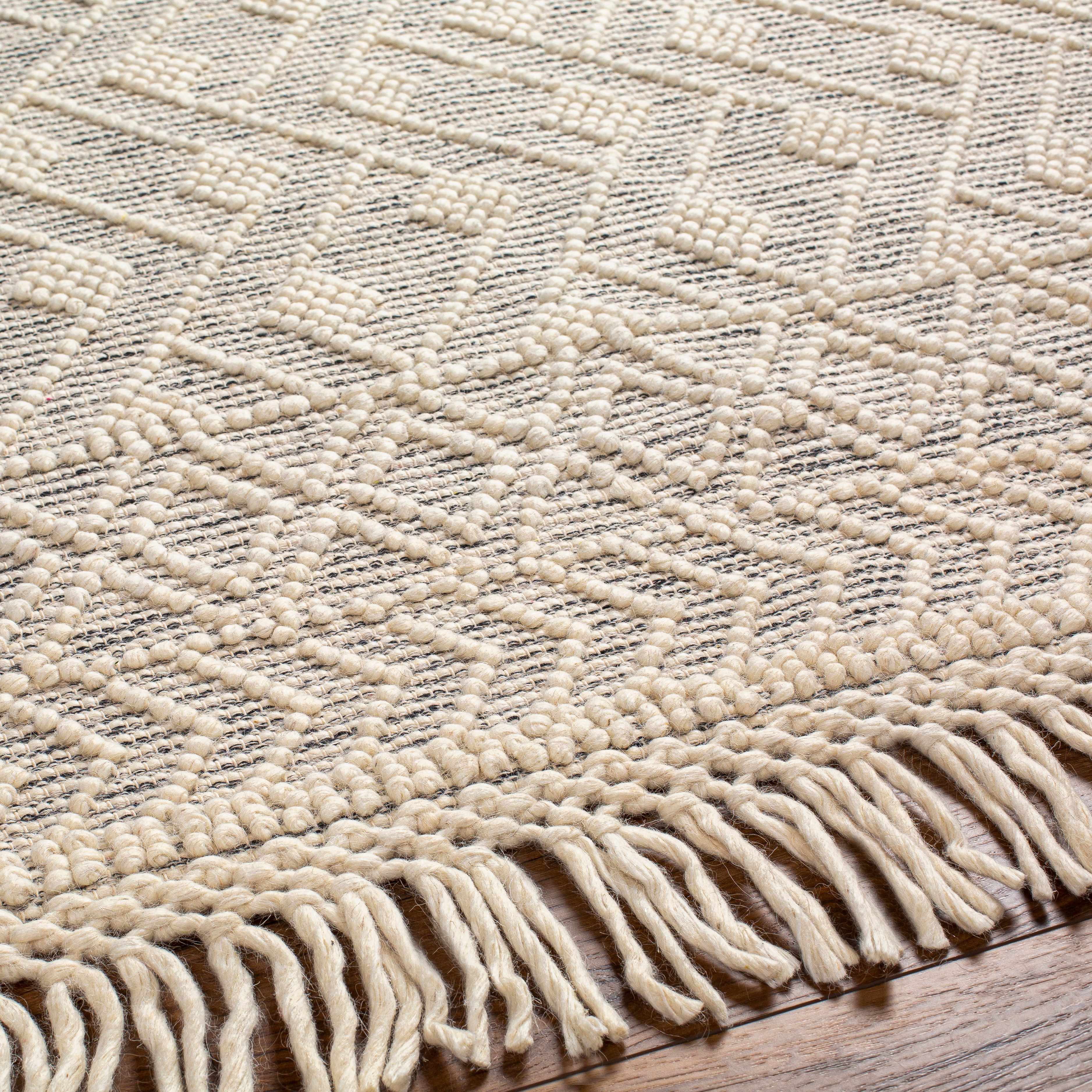 Erica Wool Rug with Tassels - Clearance - Image 7
