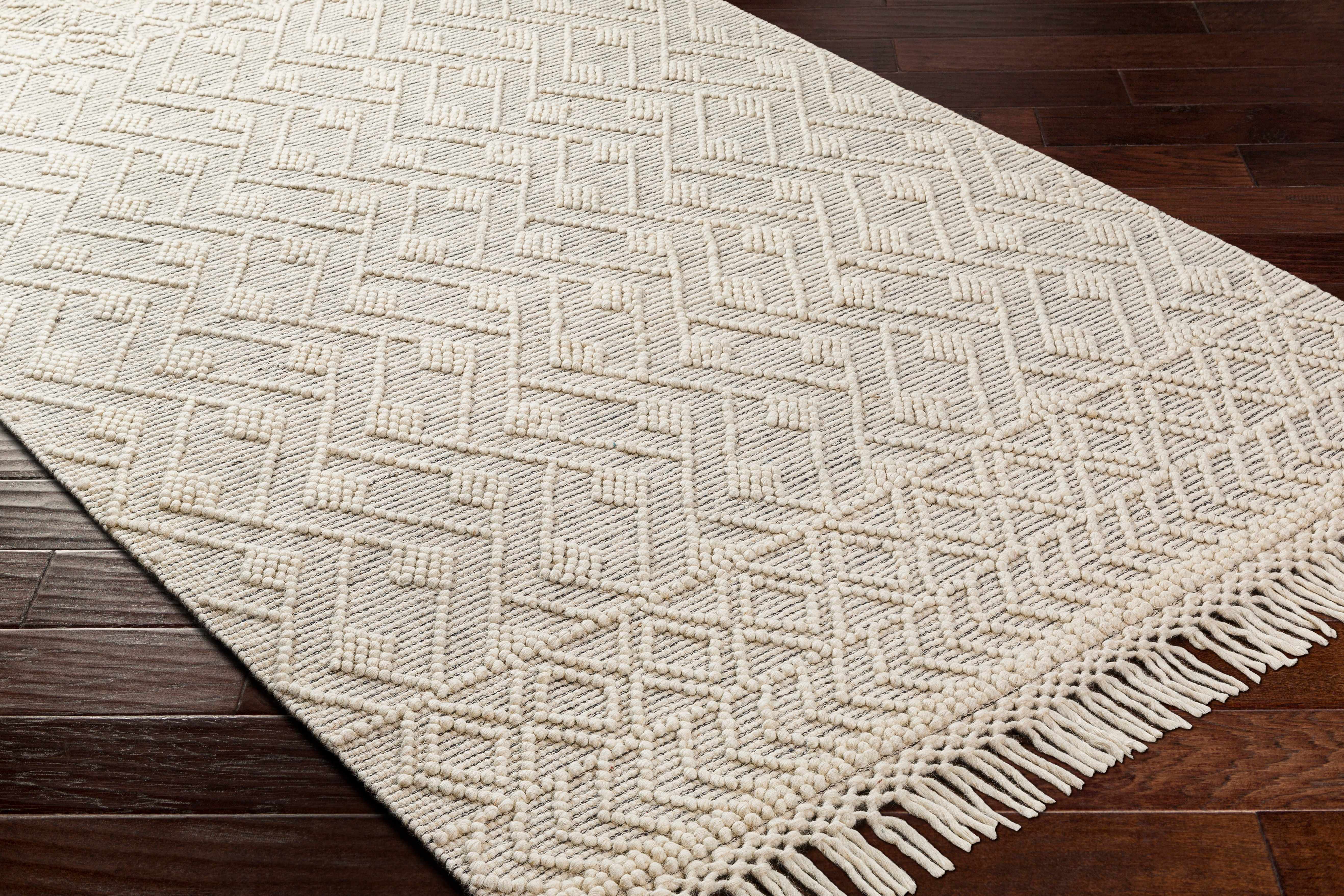 Erica Wool Rug with Tassels - Clearance - Image 8