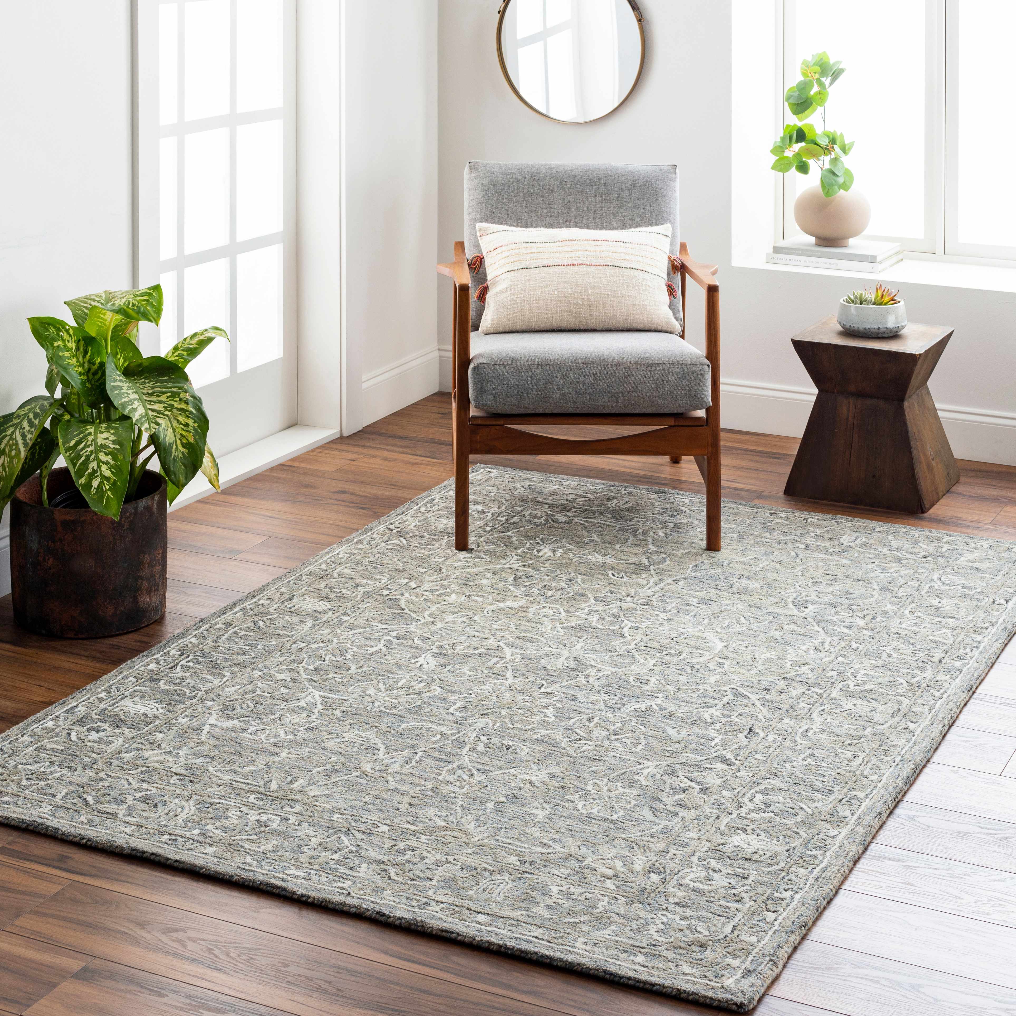 Eriline Wool & Faux Silk Rug - Image 2