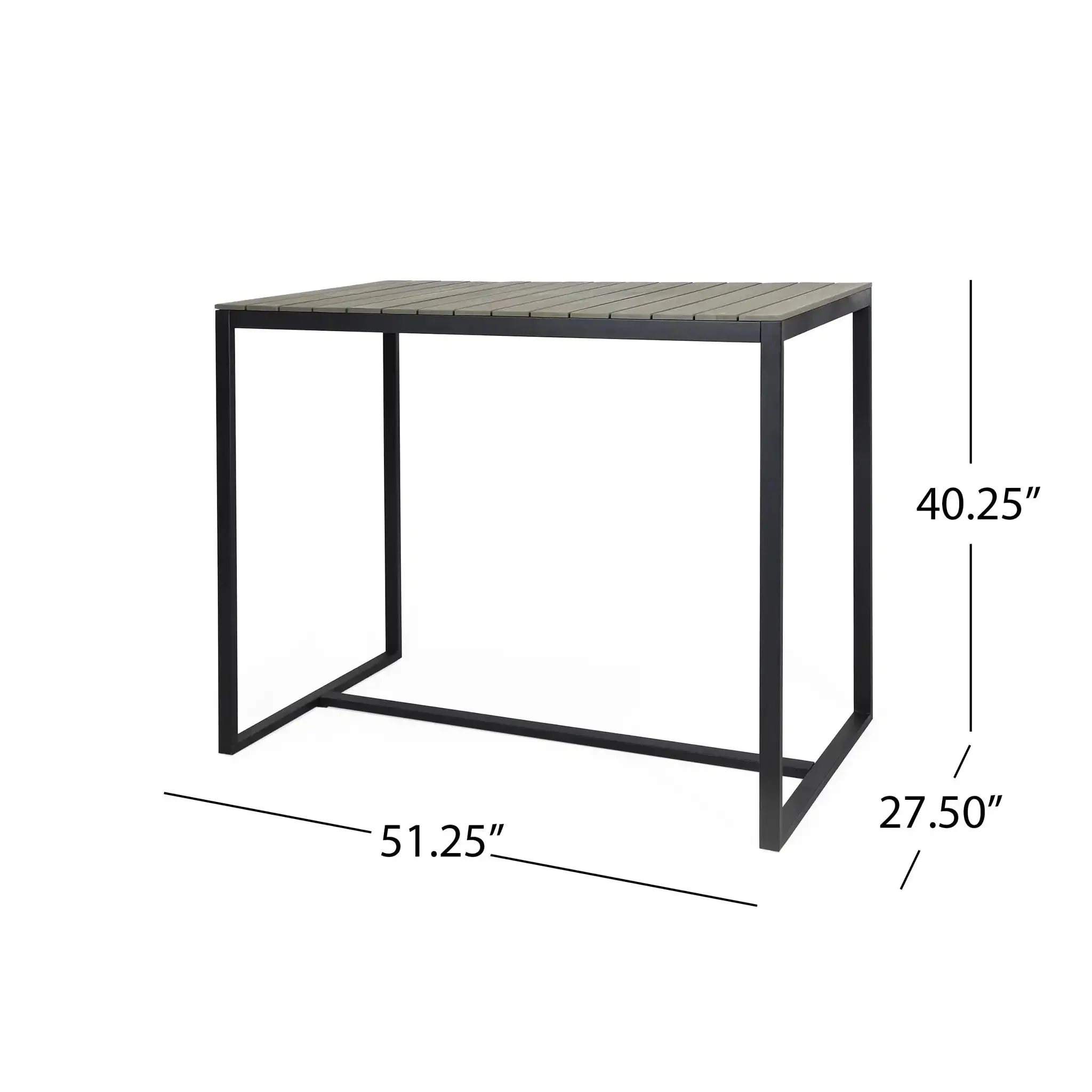 Ernesto - Outdoor Industrial Acacia Wood Bar Table - Image 3
