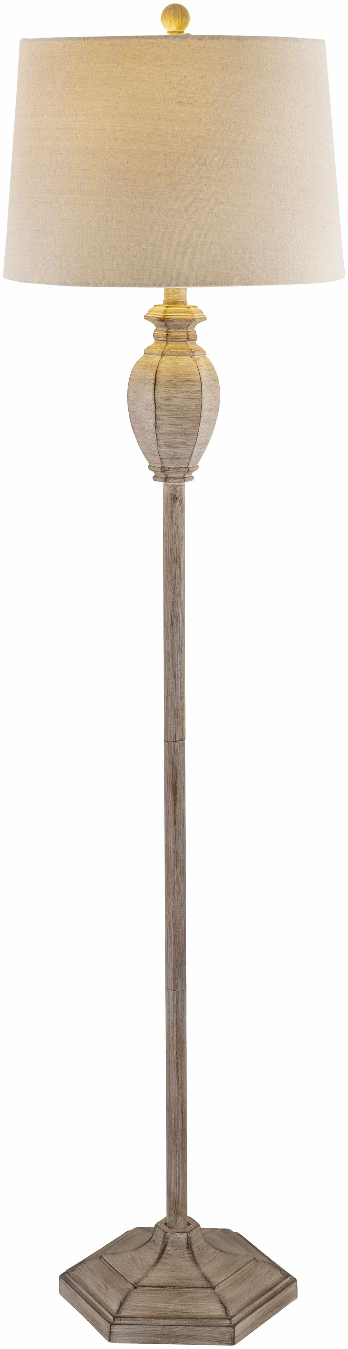 Esmeralda Resin Gray & Beige Floor Lamp - Image 12