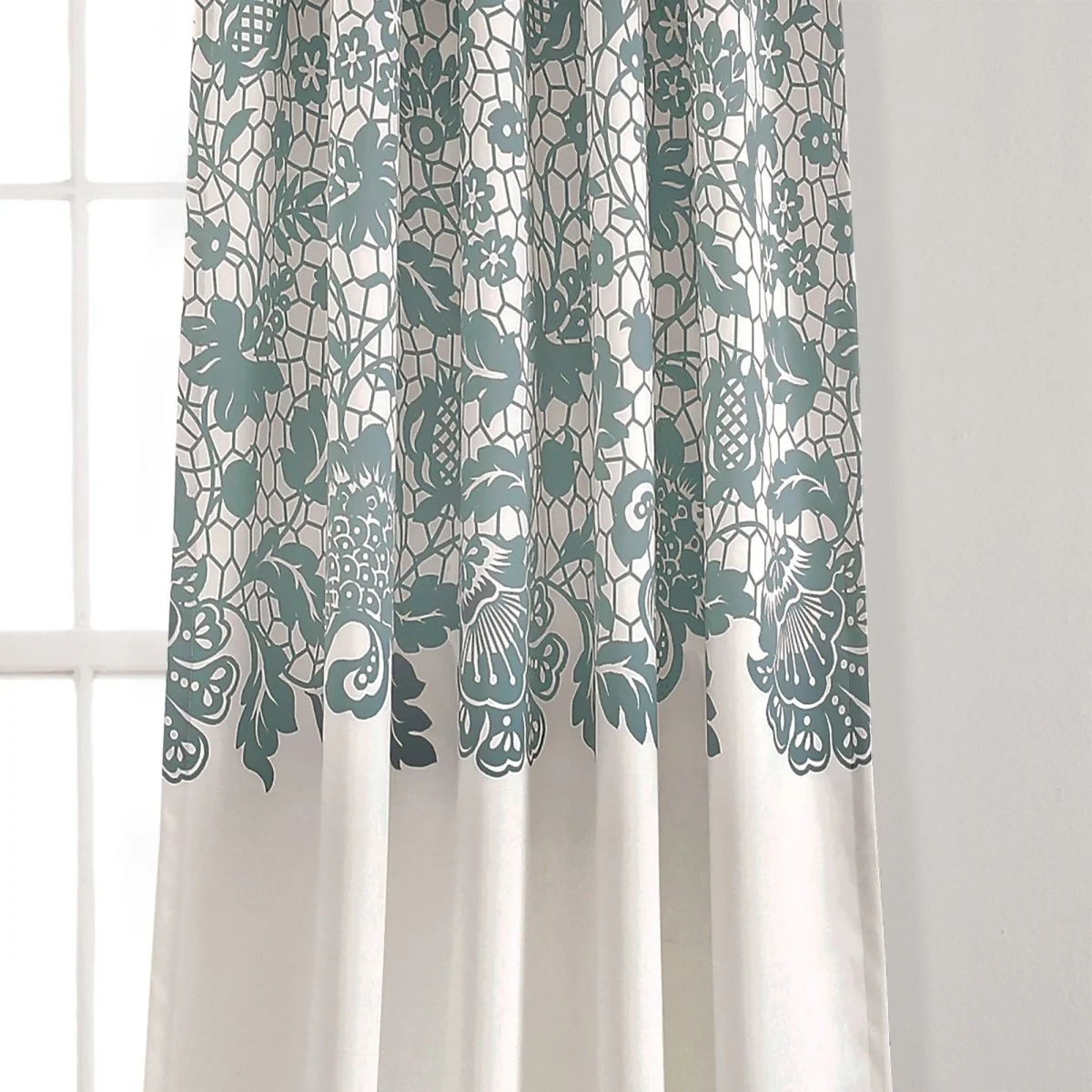 Estate Garden Print Room Darkening Window Curtain Set - Image 11