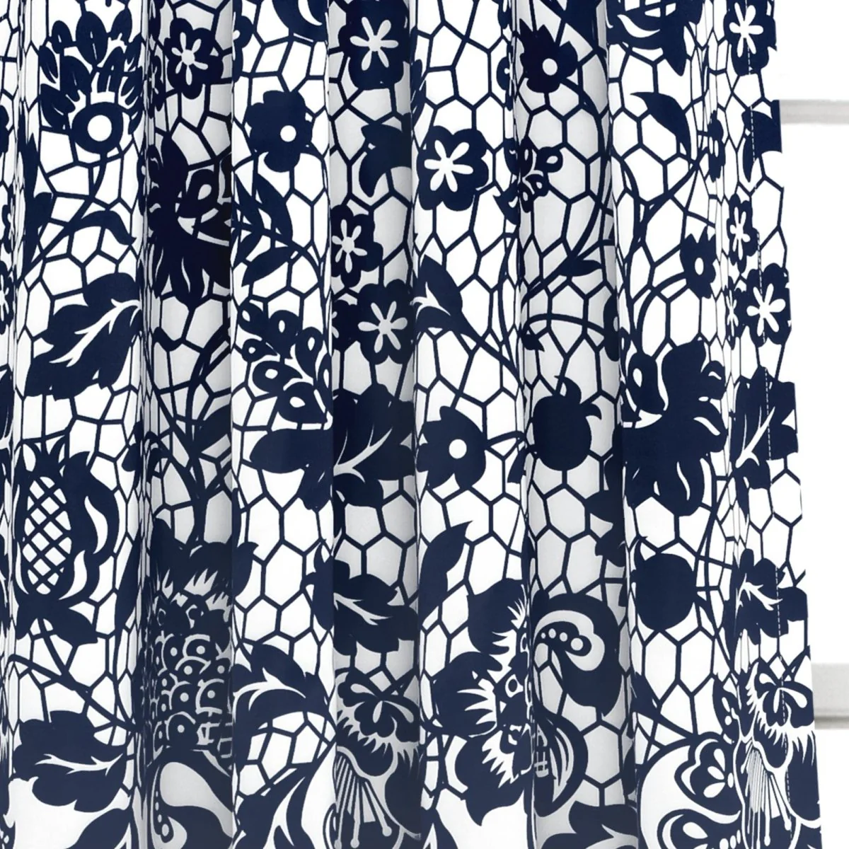 Estate Garden Print Room Darkening Window Curtain Set - Image 12