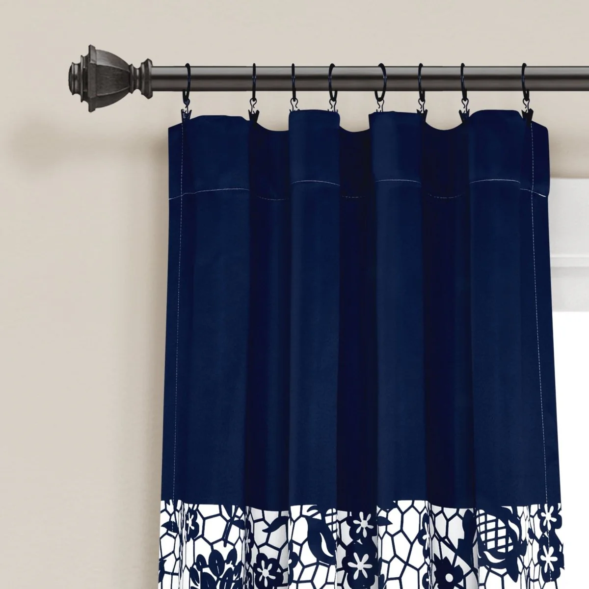 Estate Garden Print Room Darkening Window Curtain Set - Image 8