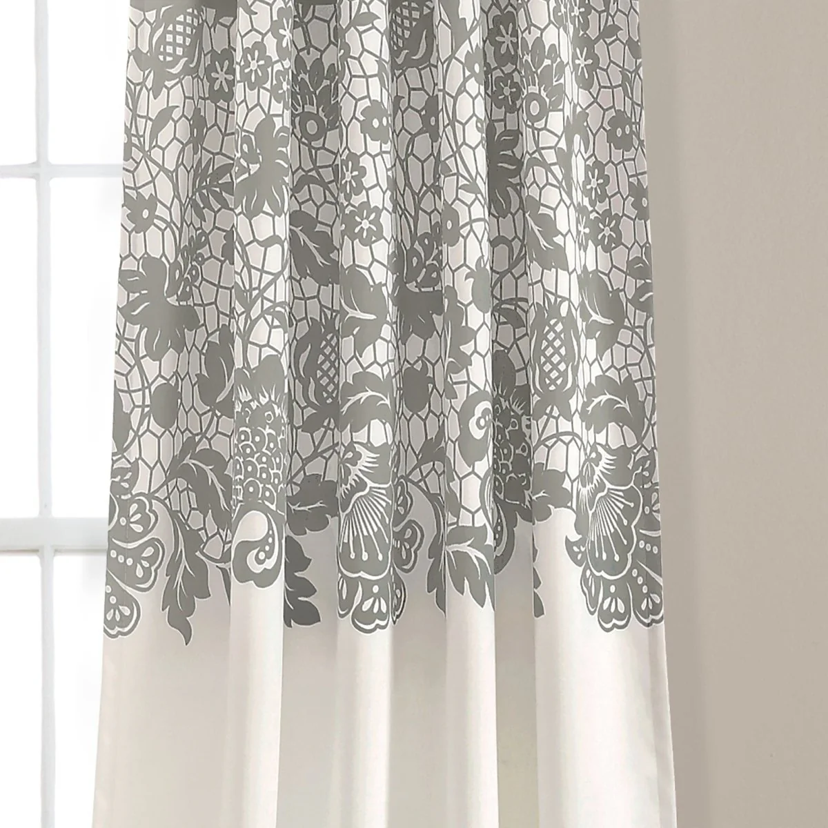 Estate Garden Print Room Darkening Window Curtain Set - Image 9