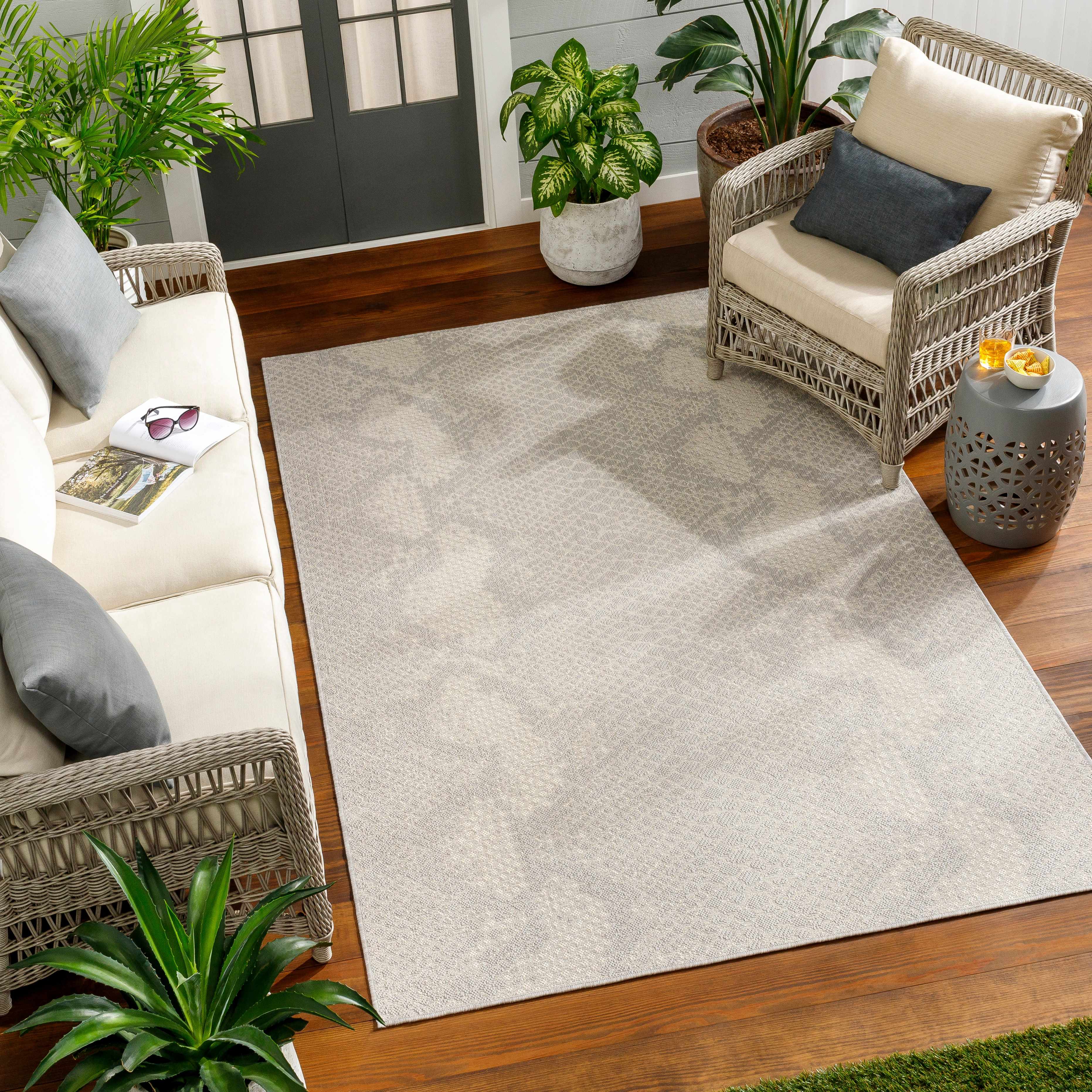 Estee Cream Snake-Patterned Area Rug - Clearance - Image 2